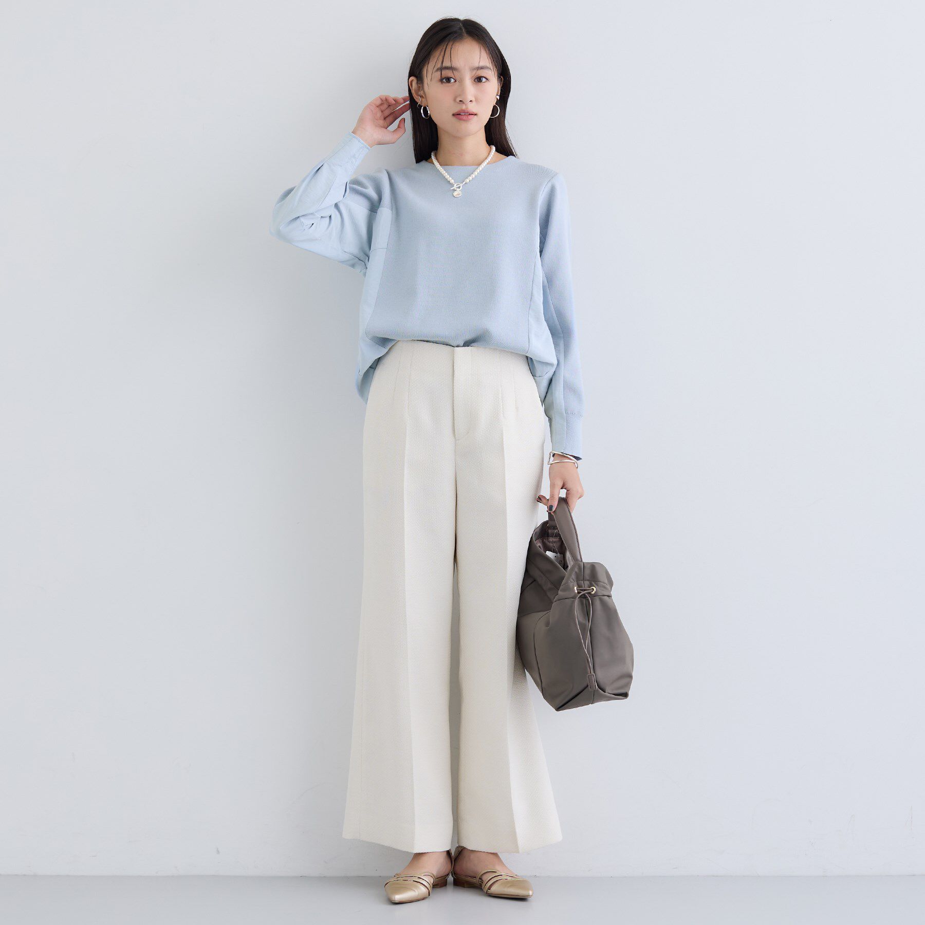 INDIVI「【洗える／選べる8色】トーンアップニット」|ニット・セーター|