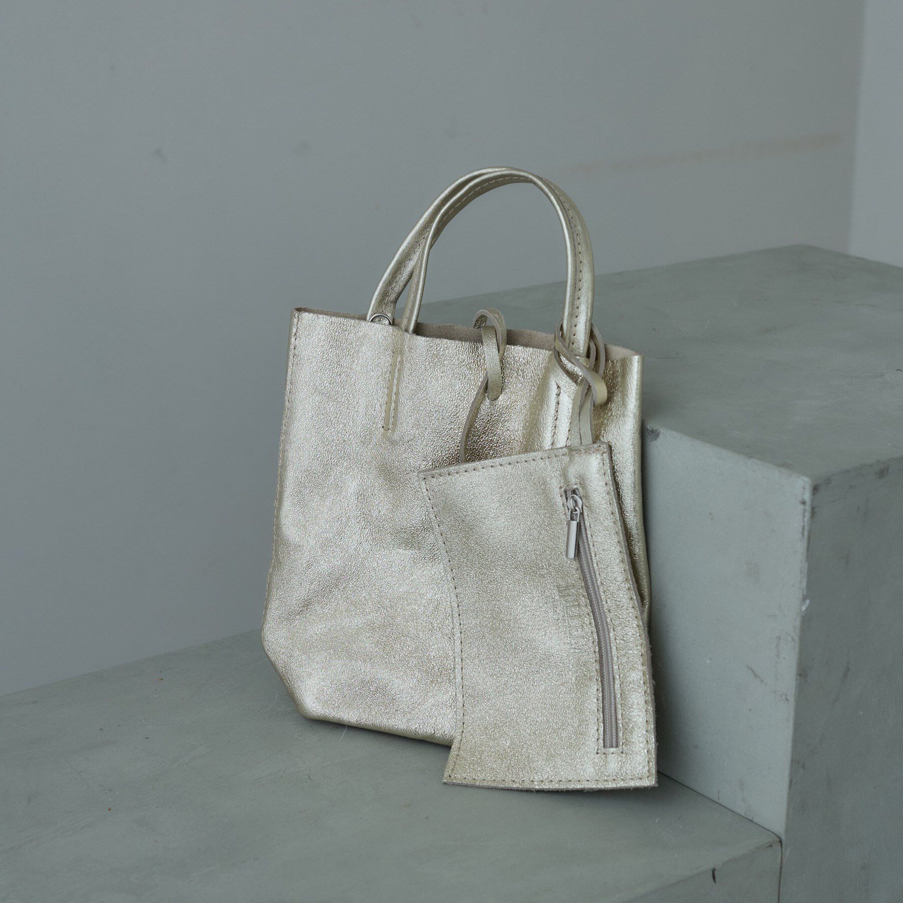 GALLEST「【MILLELA FIRENZE】メタリックミニトートバッグ」|トートバッグ|ゴールド(007)