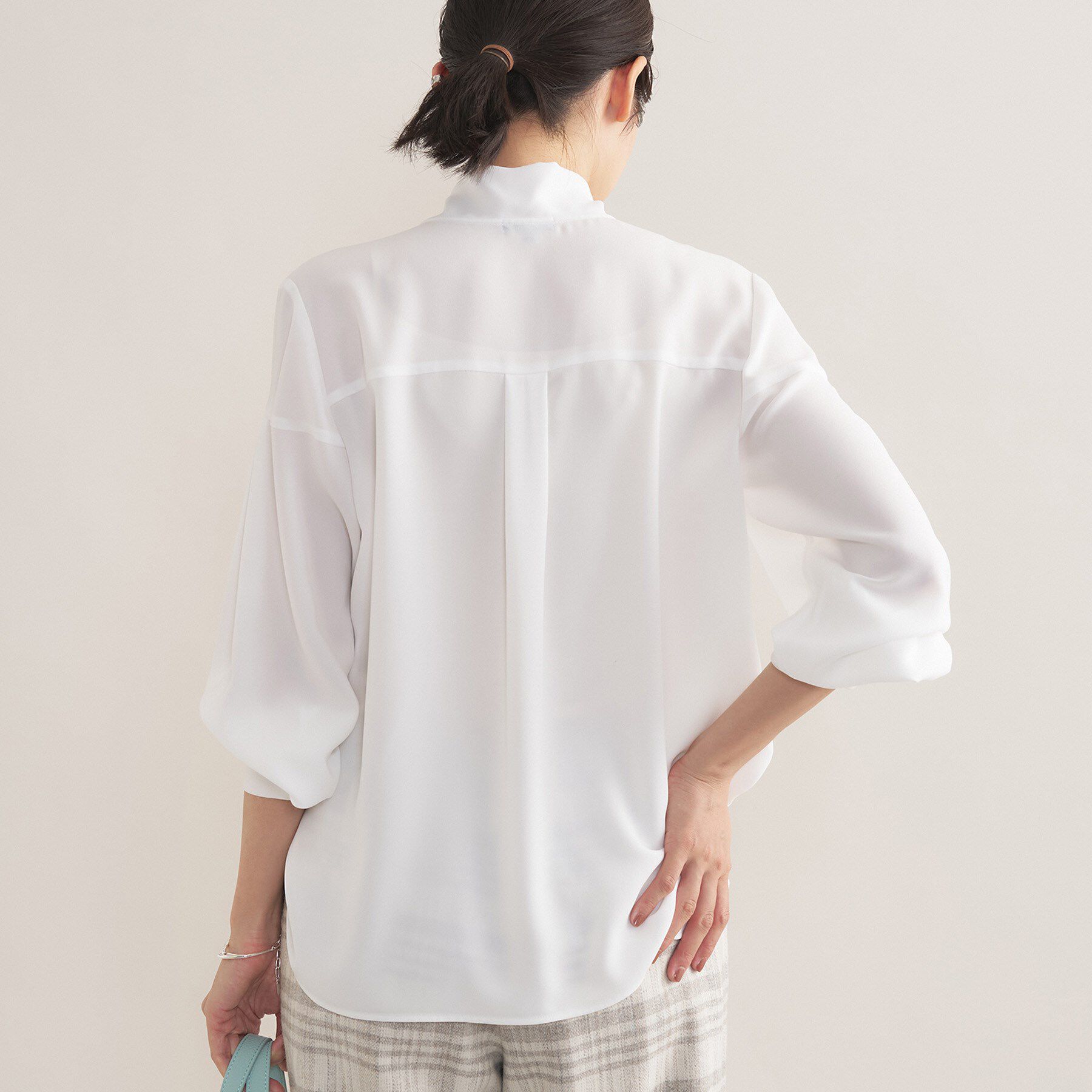 INDIVI「【洗える】ジョーゼットボウタイブラウス」|シャツ・ブラウス|