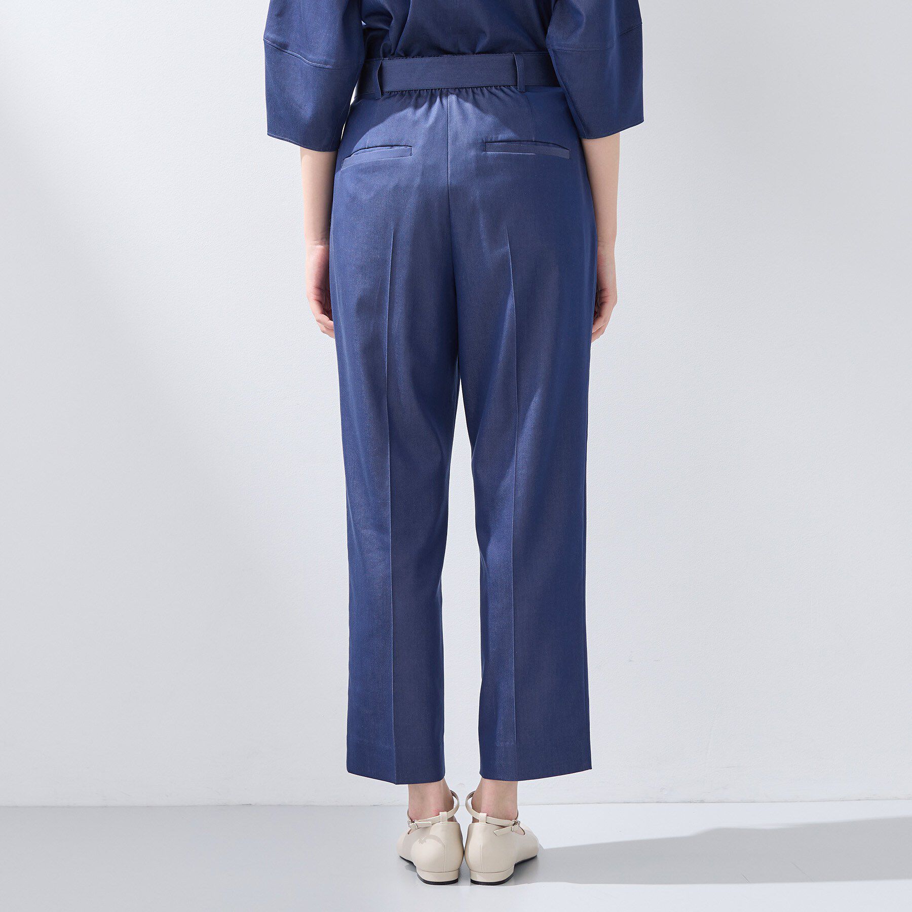 INDIVI「【洗える／UVケア／SETUP可能】デニムライクテーパードパンツ」|その他|