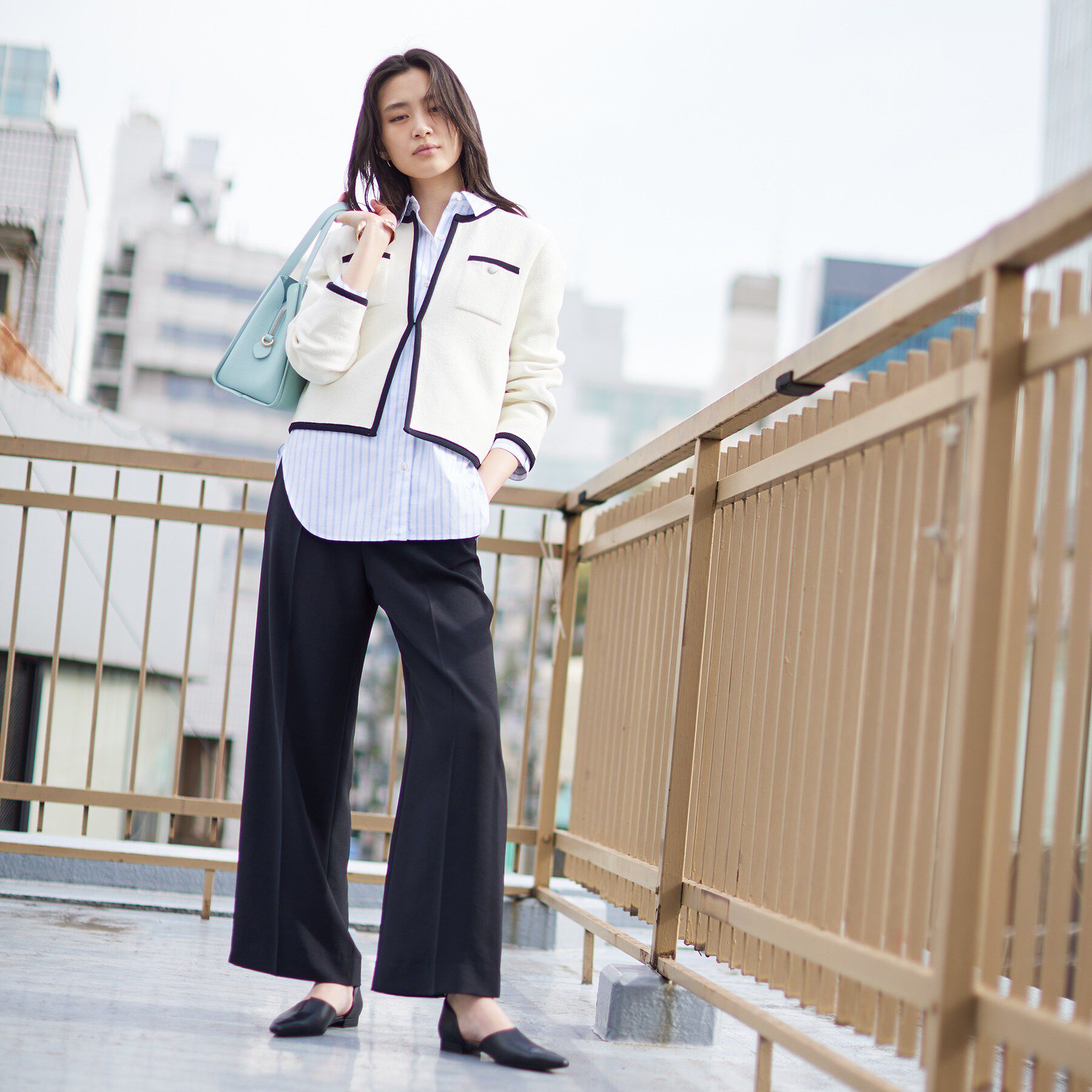 INDIVI「【軽量】ブークレジャケット ニットカーディガン」|カーディガン|