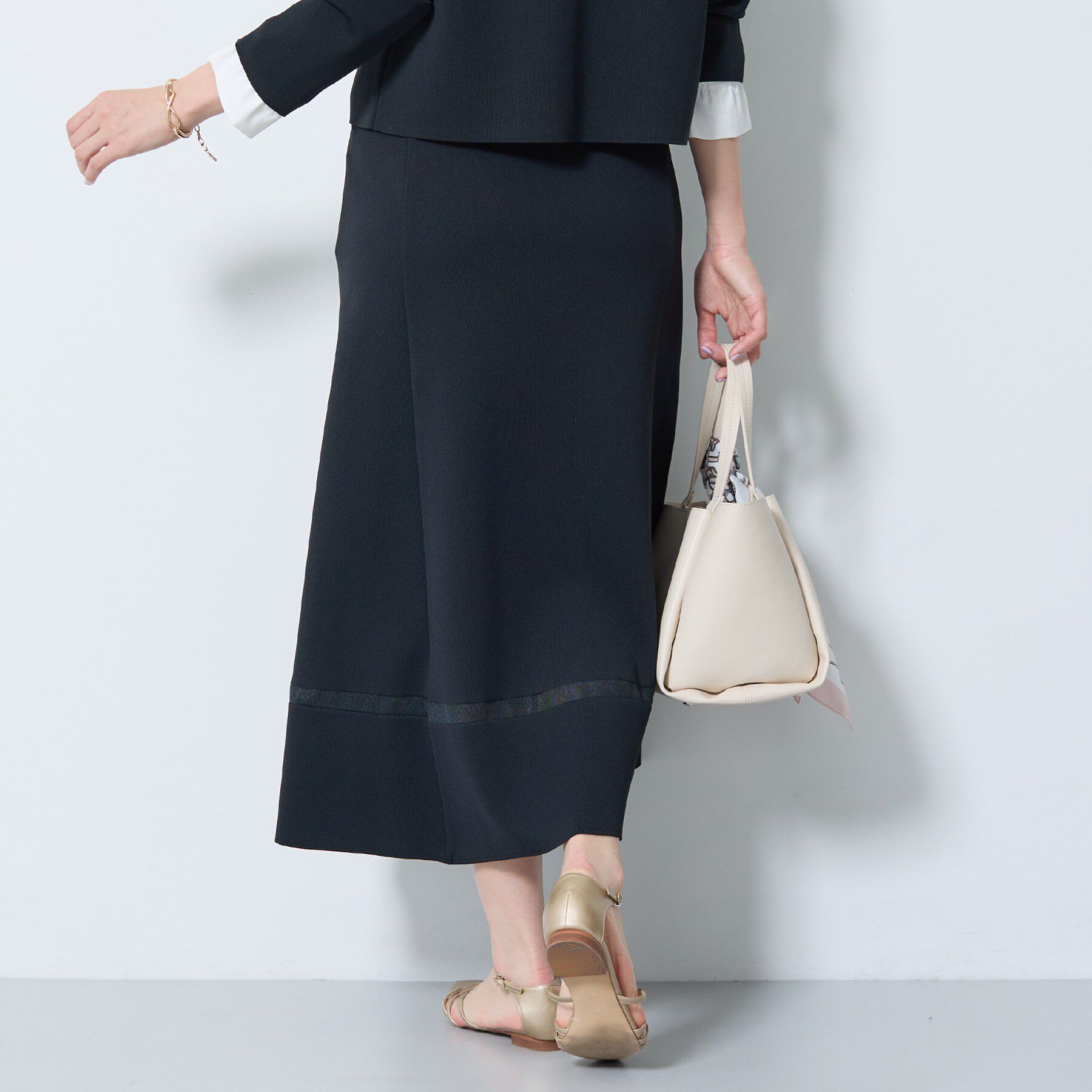 INDIVI「【洗える／SETUP可能】Aラインニットスカート」|スカート|