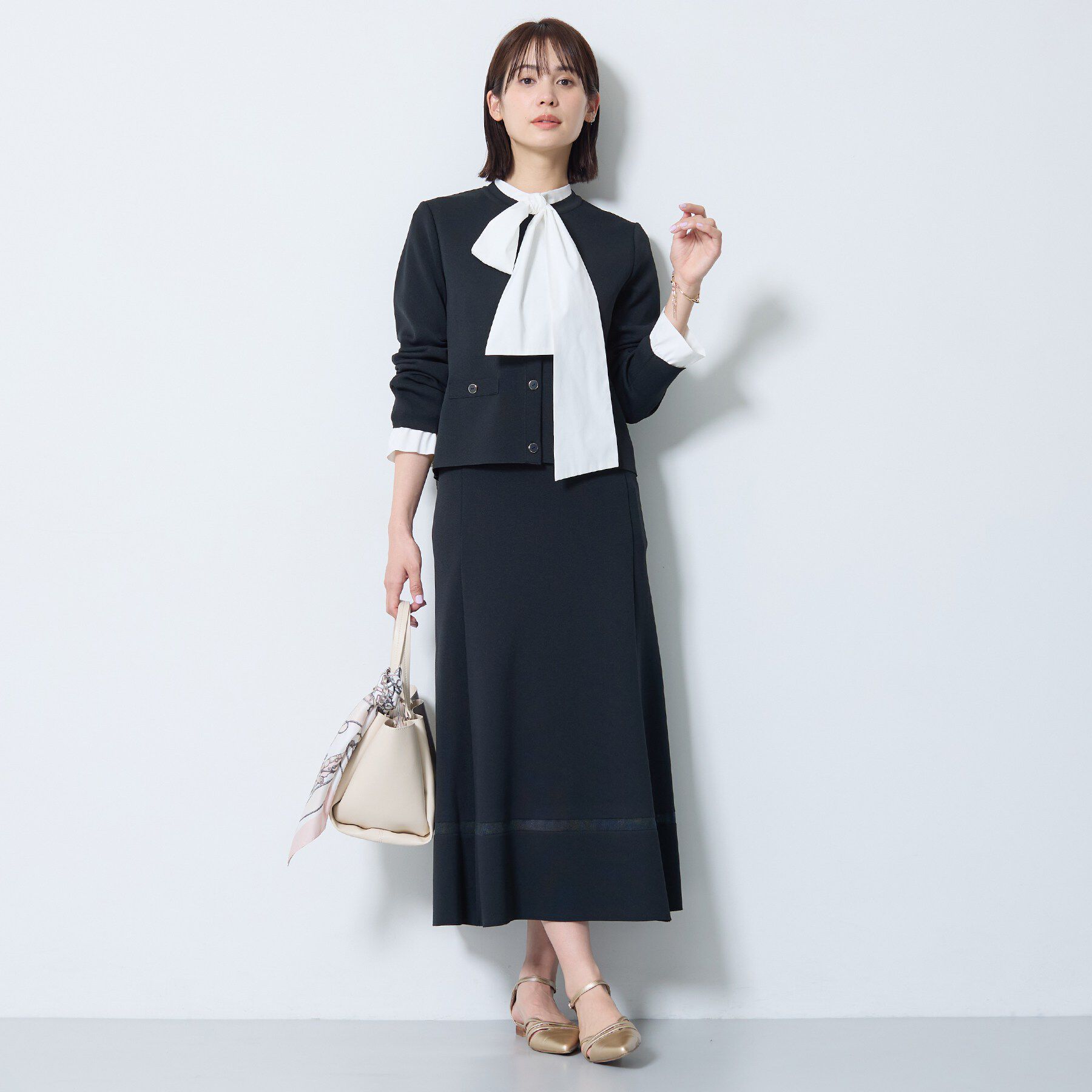 INDIVI「【洗える／SETUP可能】Aラインニットスカート」|スカート|