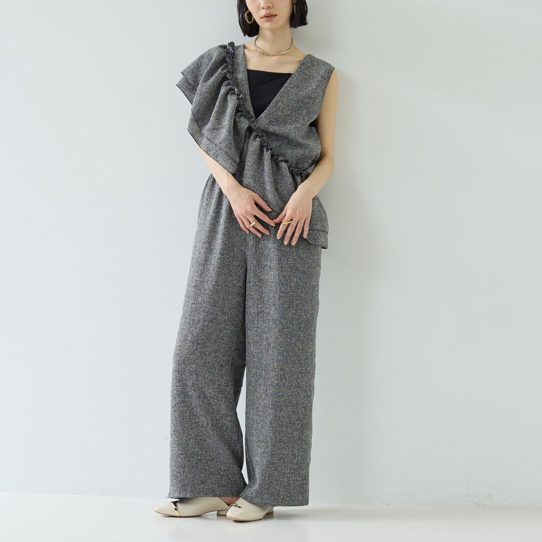 GALLEST「【一部店舗限定】4WAYツイードオールインワン」|オールインワン|