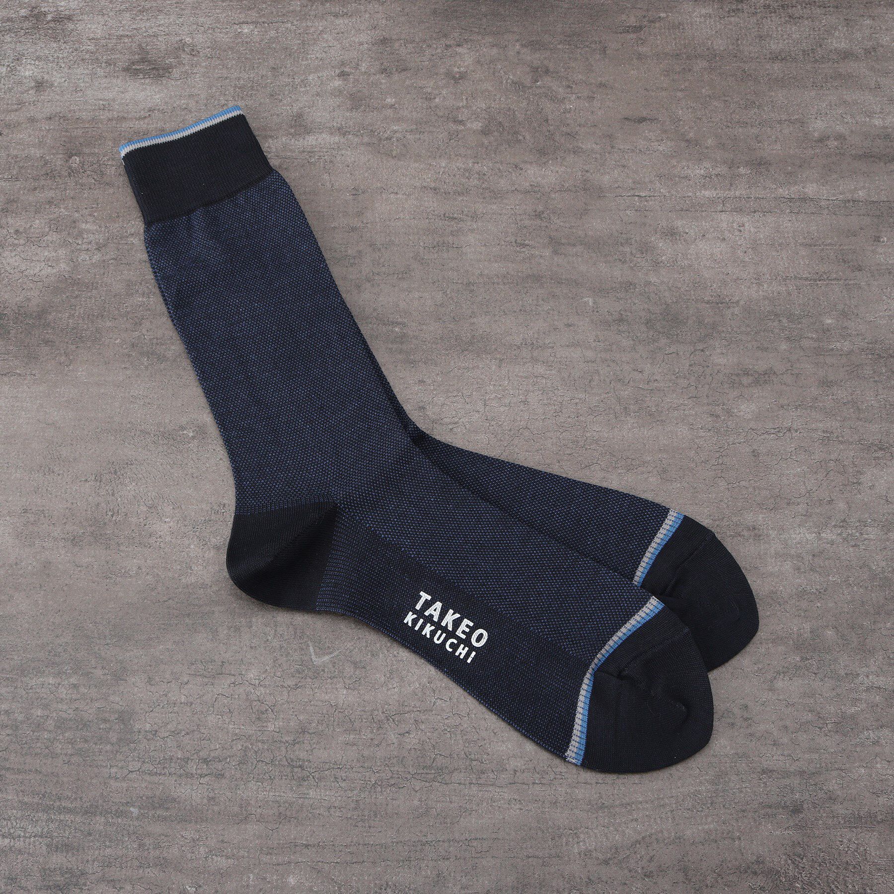 TAKEO KIKUCHI「【抗菌防臭/日本製】バーズアイ ドレスソックス」|ソックス|ネイビー(093)