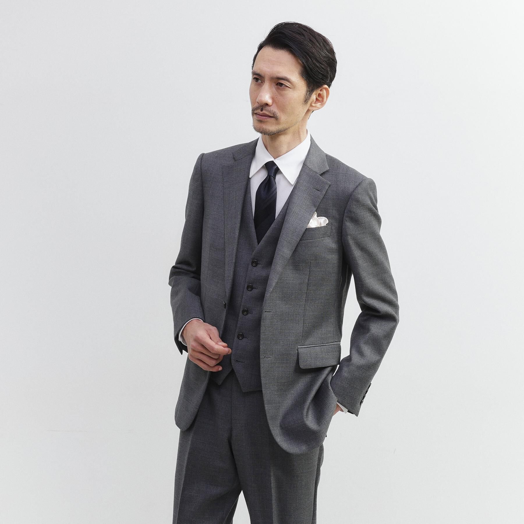 TAKEO KIKUCHI「シャイニーシャークピンヘッド スーツ/3ピース対応可」|スーツ|