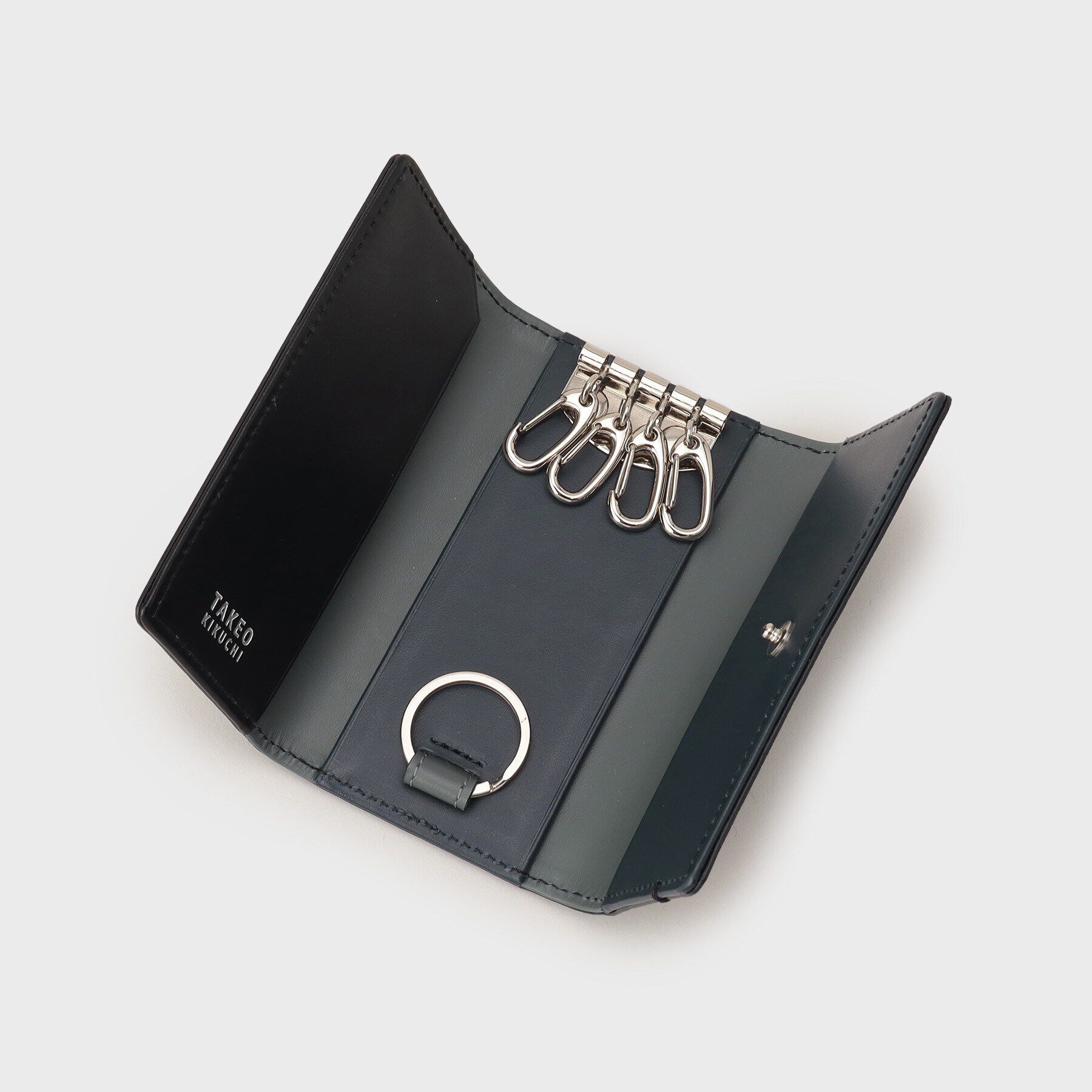 TAKEO KIKUCHI「配色型押しレザー キーケース」|キーケース|