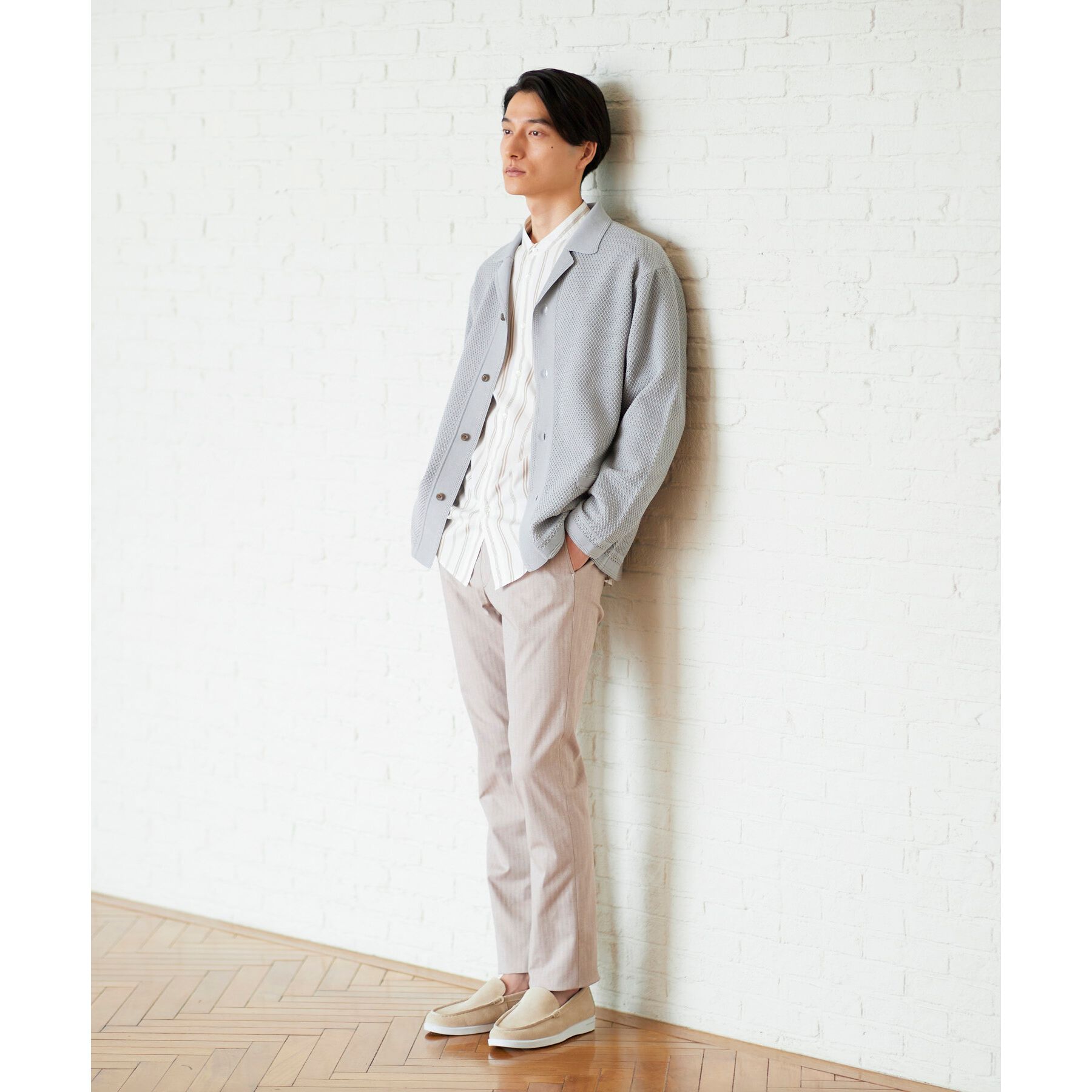 TAKEO KIKUCHI「【Made in JAPAN】播州織 ヘリンボン ストレート パンツ」|その他|