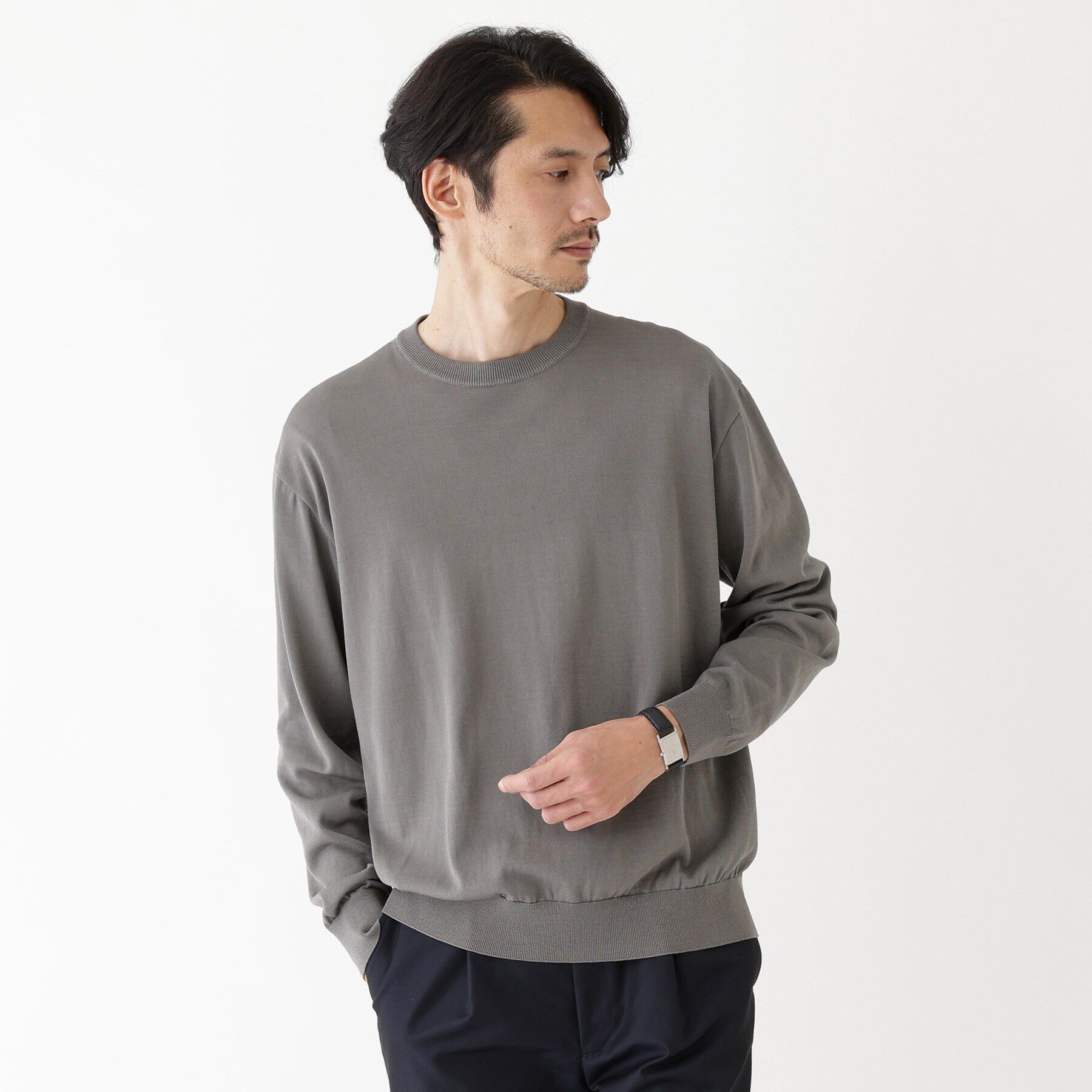 TAKEO KIKUCHI「【THE FLAGSHIP】ウール混シルク プルオーバーニット」|ニット・セーター|