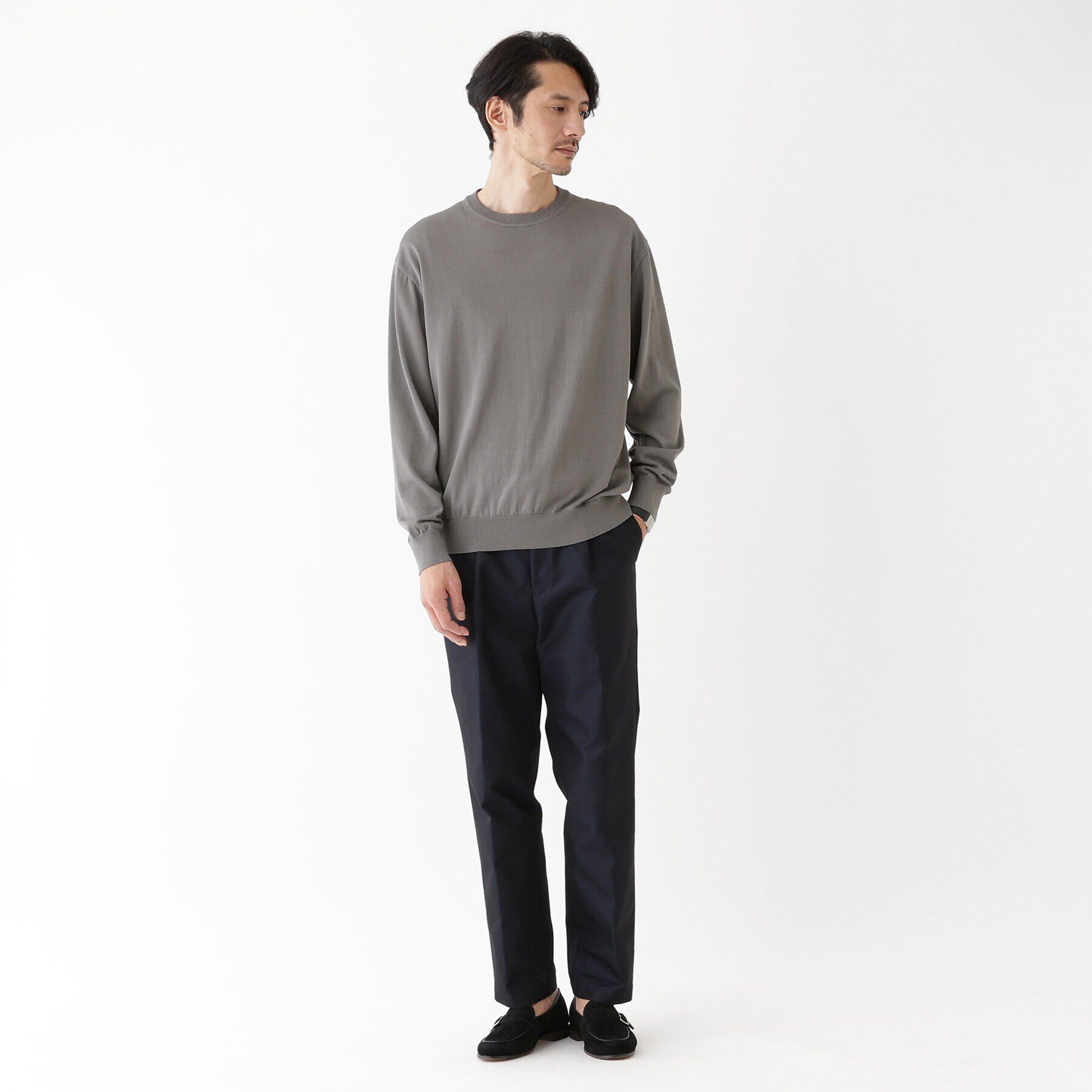 TAKEO KIKUCHI「【THE FLAGSHIP】ウール混シルク プルオーバーニット」|ニット・セーター|