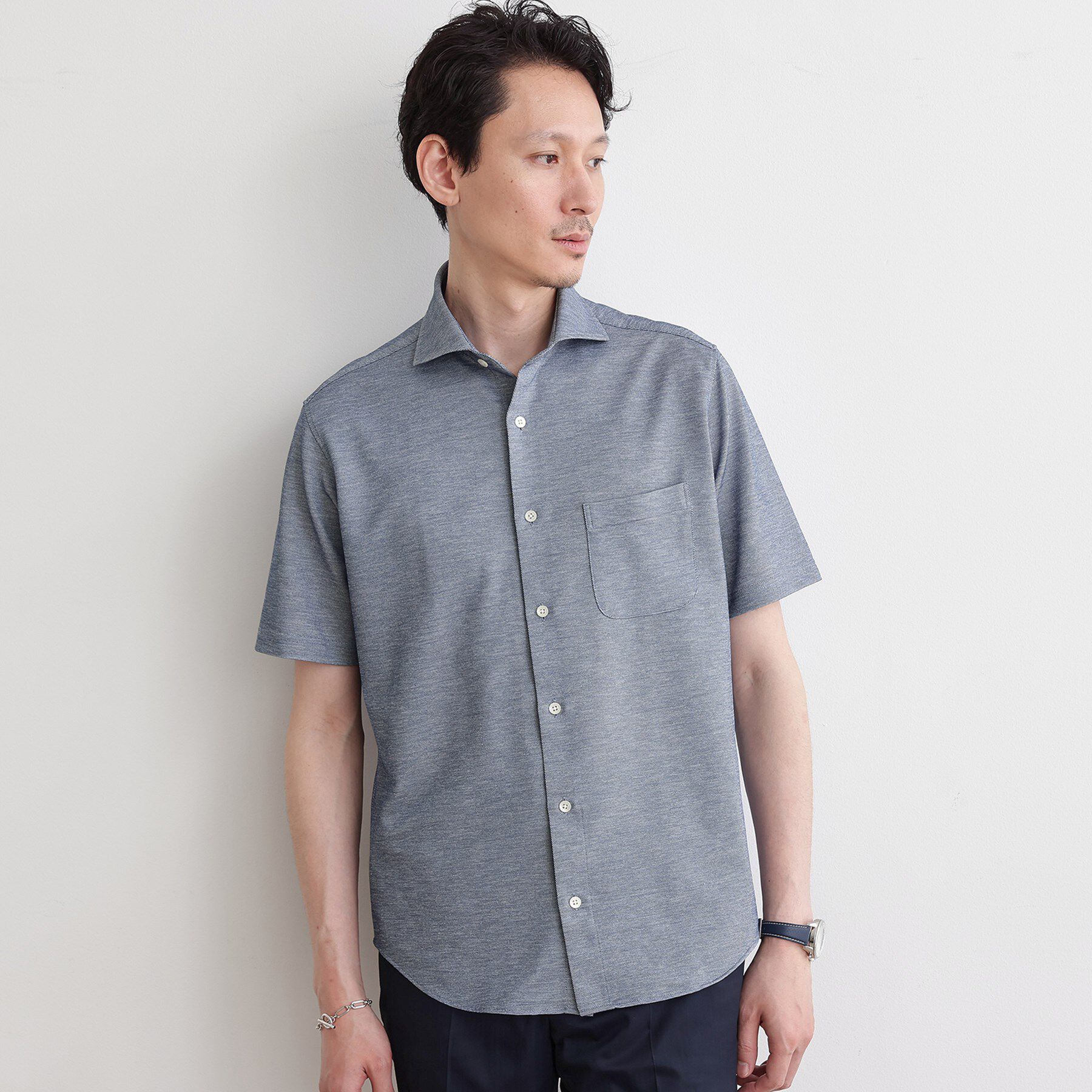 TAKEO KIKUCHI「ドライカノコ シャツ」|シャツ・ブラウス|ブルー(092)