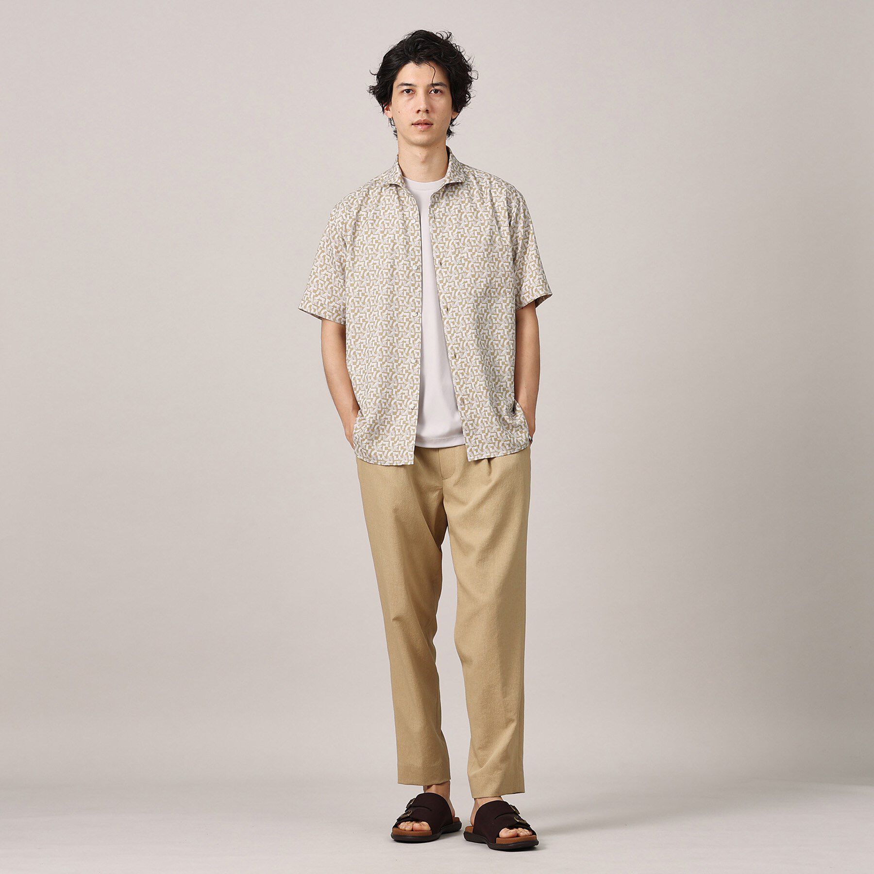 TAKEO KIKUCHI「マイクロパズル柄 半袖シャツ」|シャツ・ブラウス|