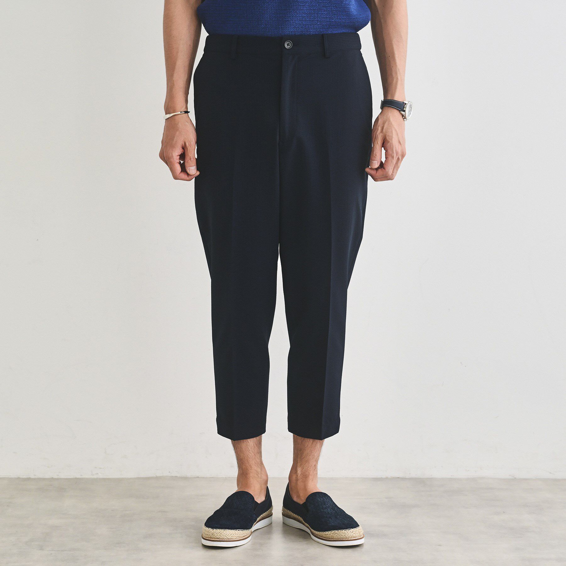 TAKEO KIKUCHI「サッカーストライプ サイドゴアウエスト 8分丈 パンツ」|その他|