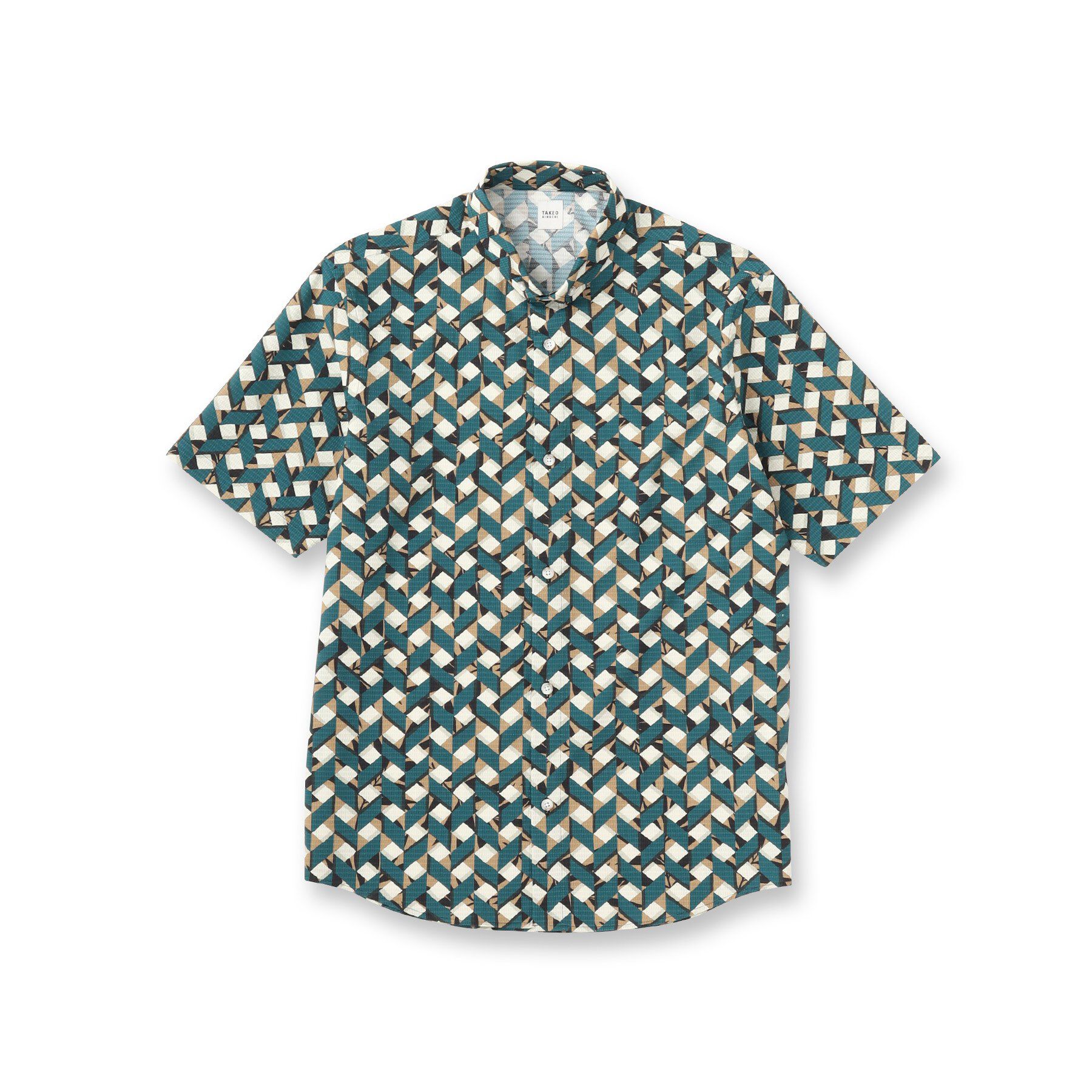 TAKEO KIKUCHI「【COOL CITY WEAR】籠目アート柄 サッカーシャツ /通気性」|シャツ・ブラウス|