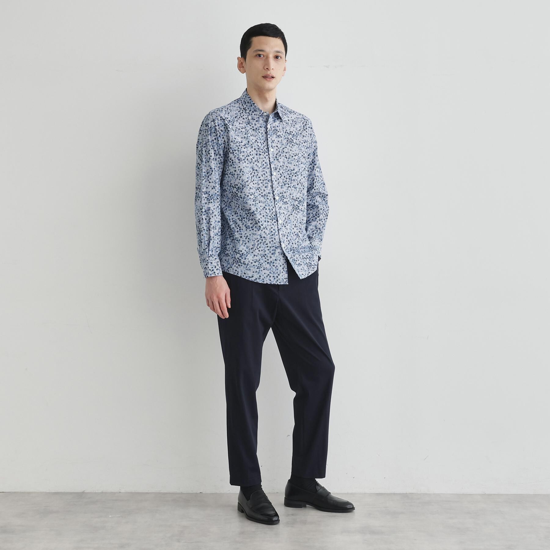 TAKEO KIKUCHI「ストライプ小花 長袖シャツ」|シャツ・ブラウス|