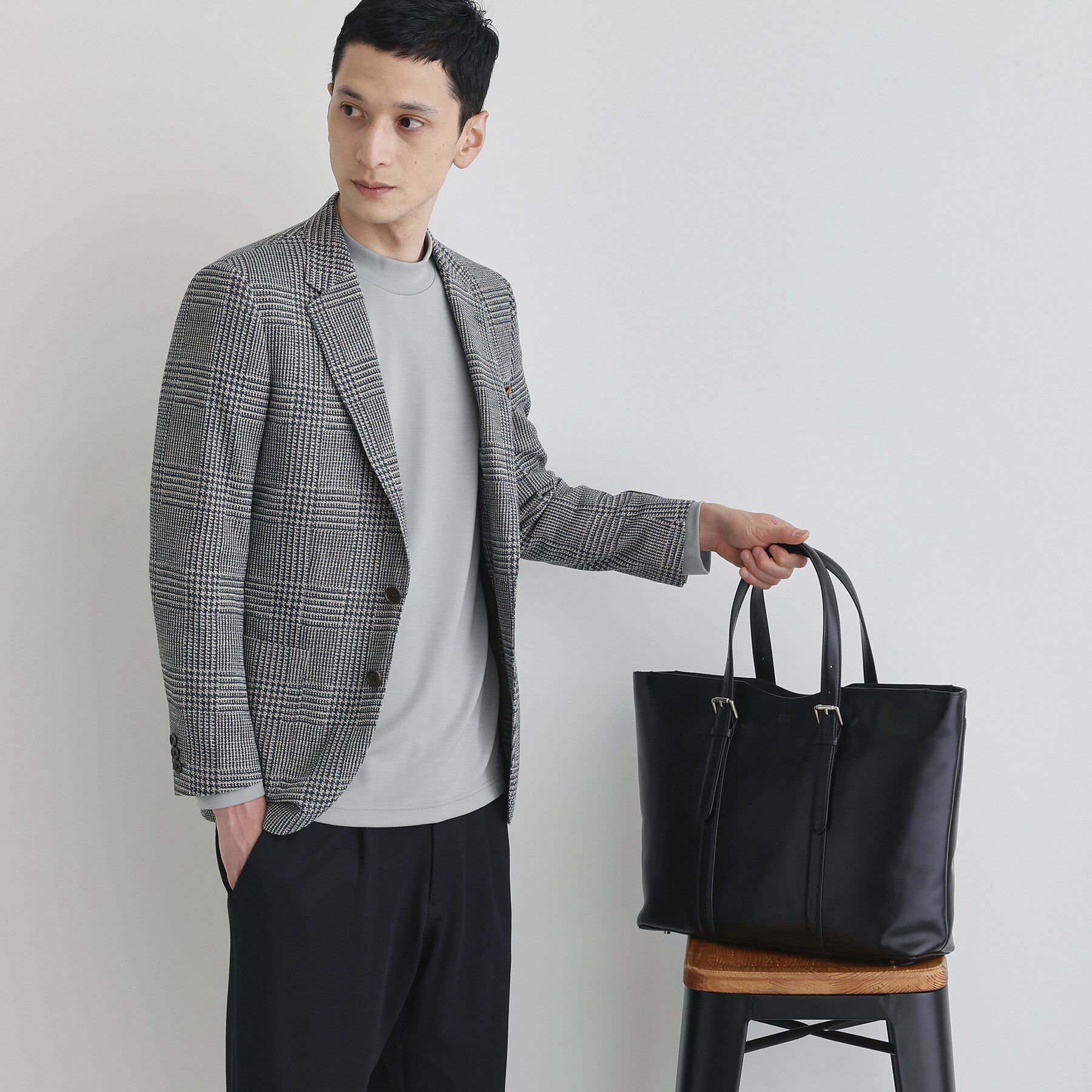 TAKEO KIKUCHI「アニリンレザー トート」|トートバッグ|