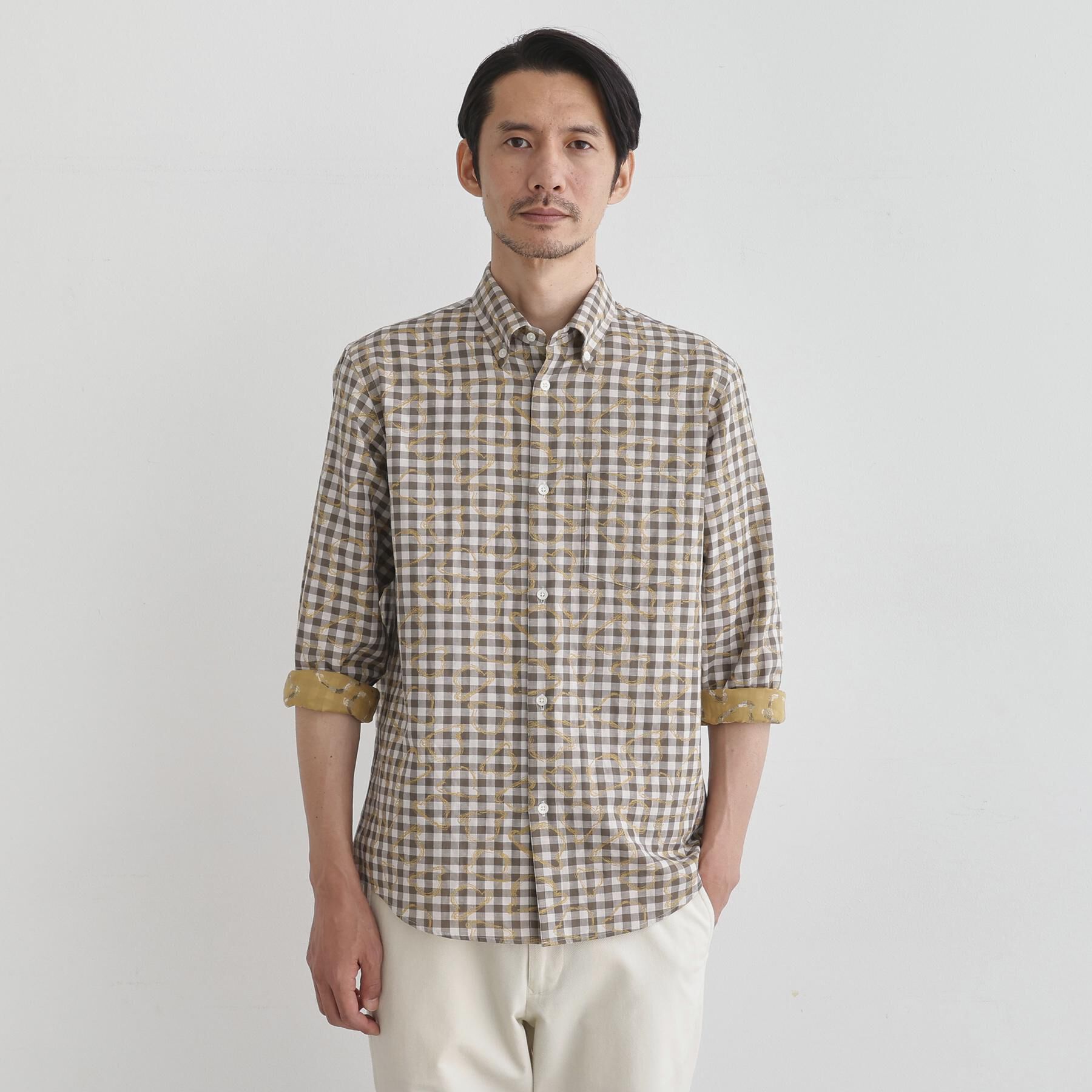 TAKEO KIKUCHI「チェックボーラーガーゼシャツ」|シャツ・ブラウス|