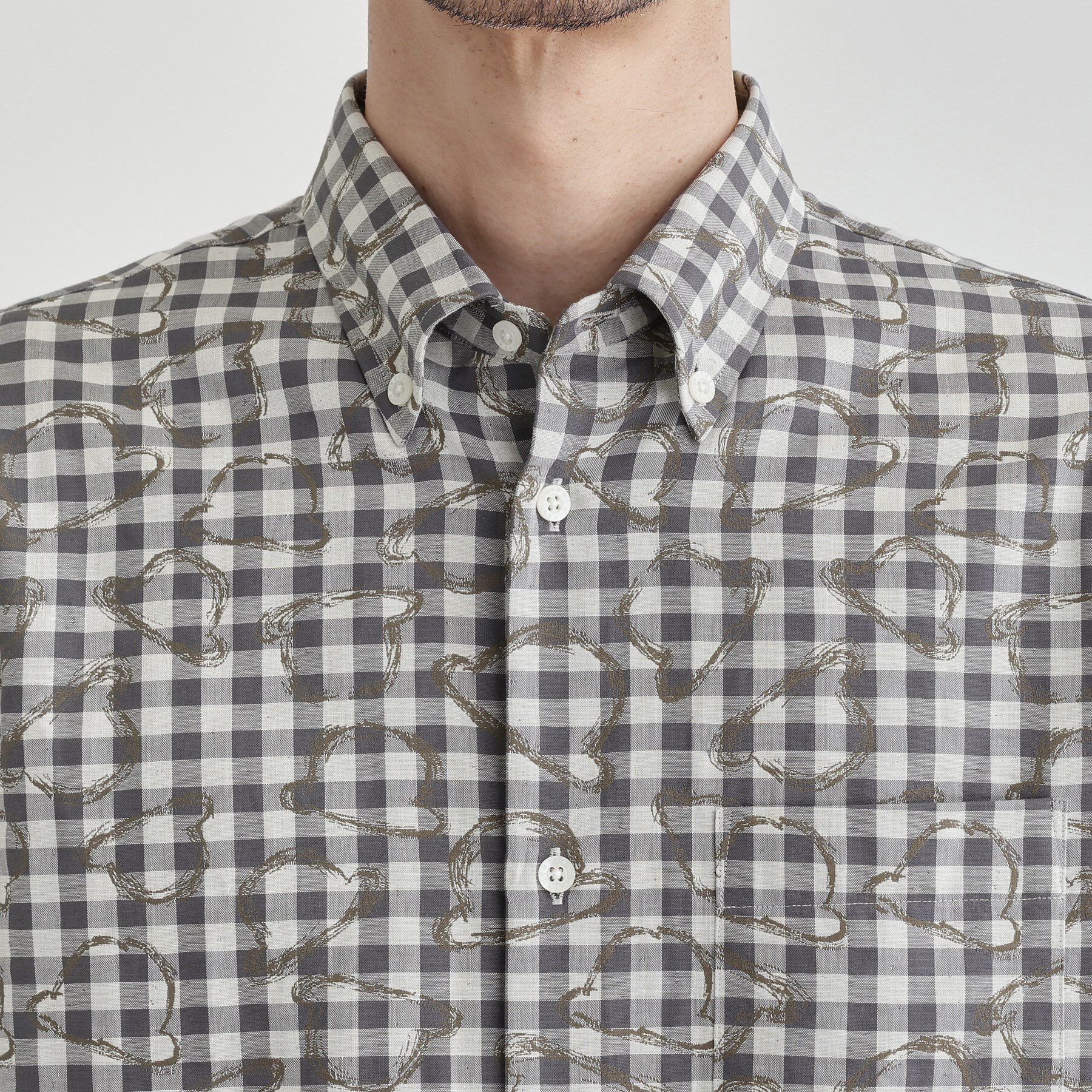 TAKEO KIKUCHI「チェックボーラーガーゼシャツ」|シャツ・ブラウス|