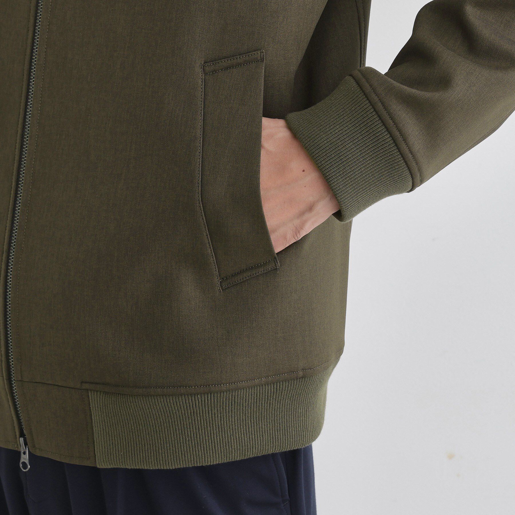 TAKEO KIKUCHI「【JUST ONE LAYER】ダウンファブリック ジップアップ リブ ブルゾン」|ブルゾン・スタジャン|