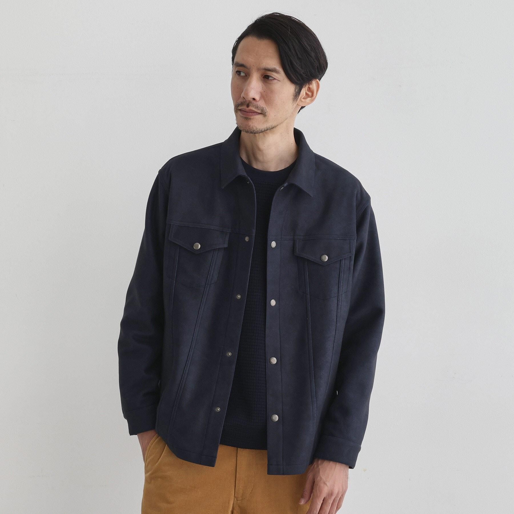 TAKEO KIKUCHI「【JUST ONE LAYER】ダウンファブリック ブルゾン」|ブルゾン・スタジャン|ネイビー(094)