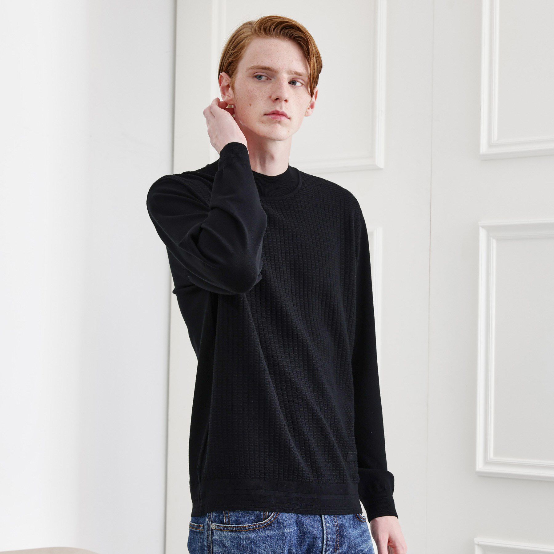 TAKEO KIKUCHI「ハイゲージ モックネック ニット プルオーバー」|ニット・セーター|