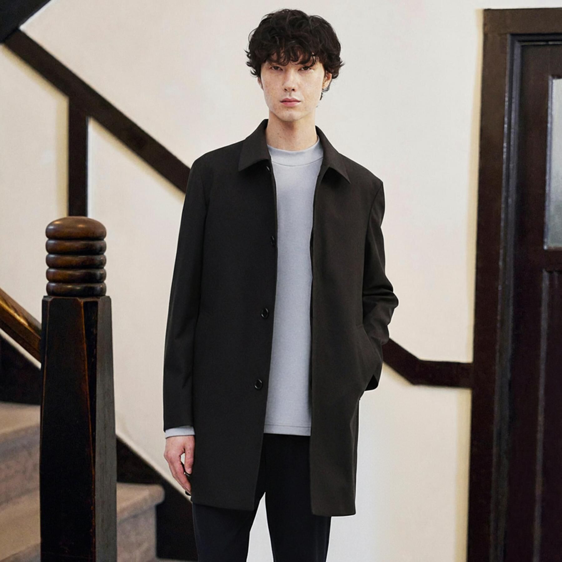 TAKEO KIKUCHI「【ダウンライナー付き】メランジ ステンカラー コート」|ステンカラーコート|ブラウン(043)