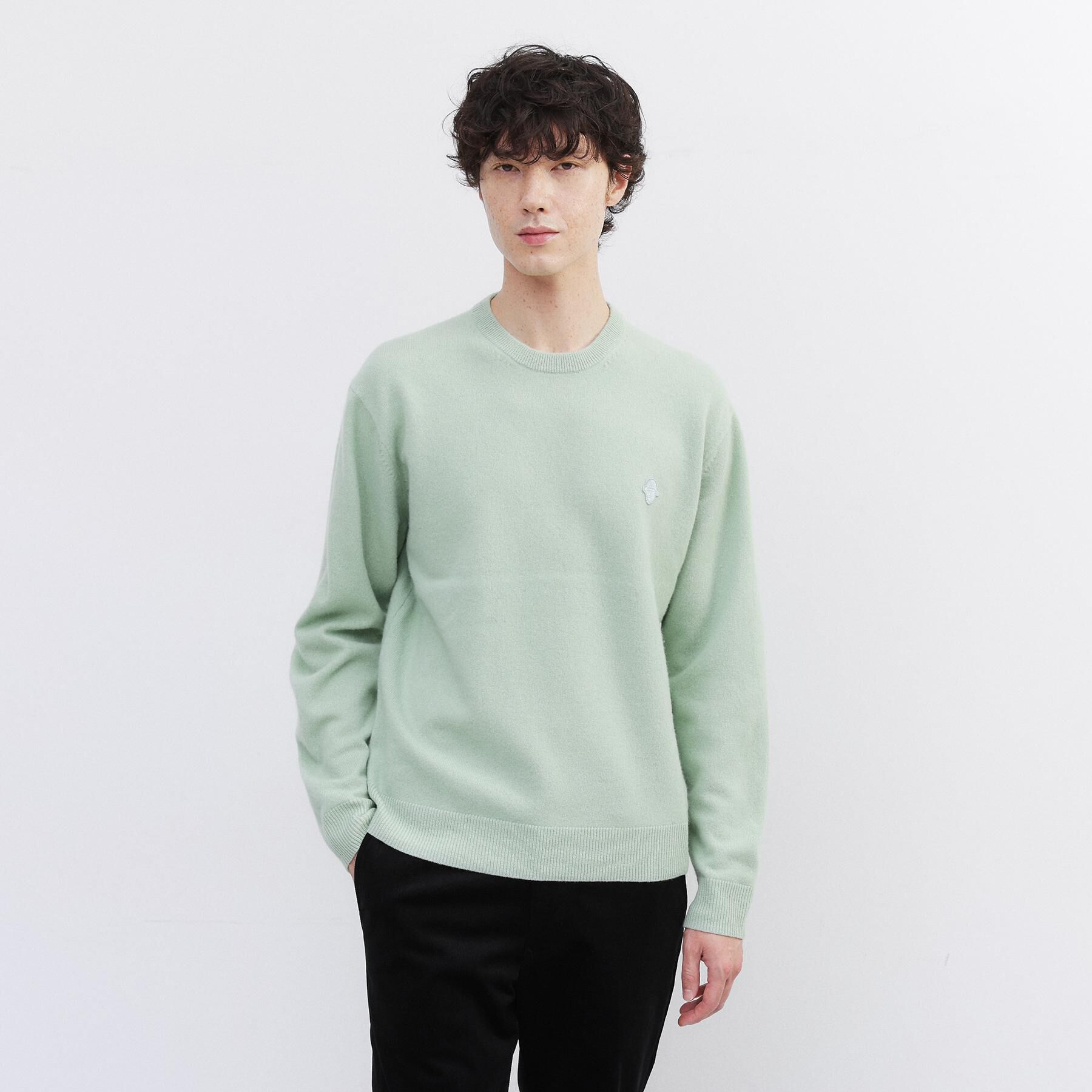 TAKEO KIKUCHI「【Air Palette Knit】ワンポイント カラーニット プルオーバー」|ニット・セーター|