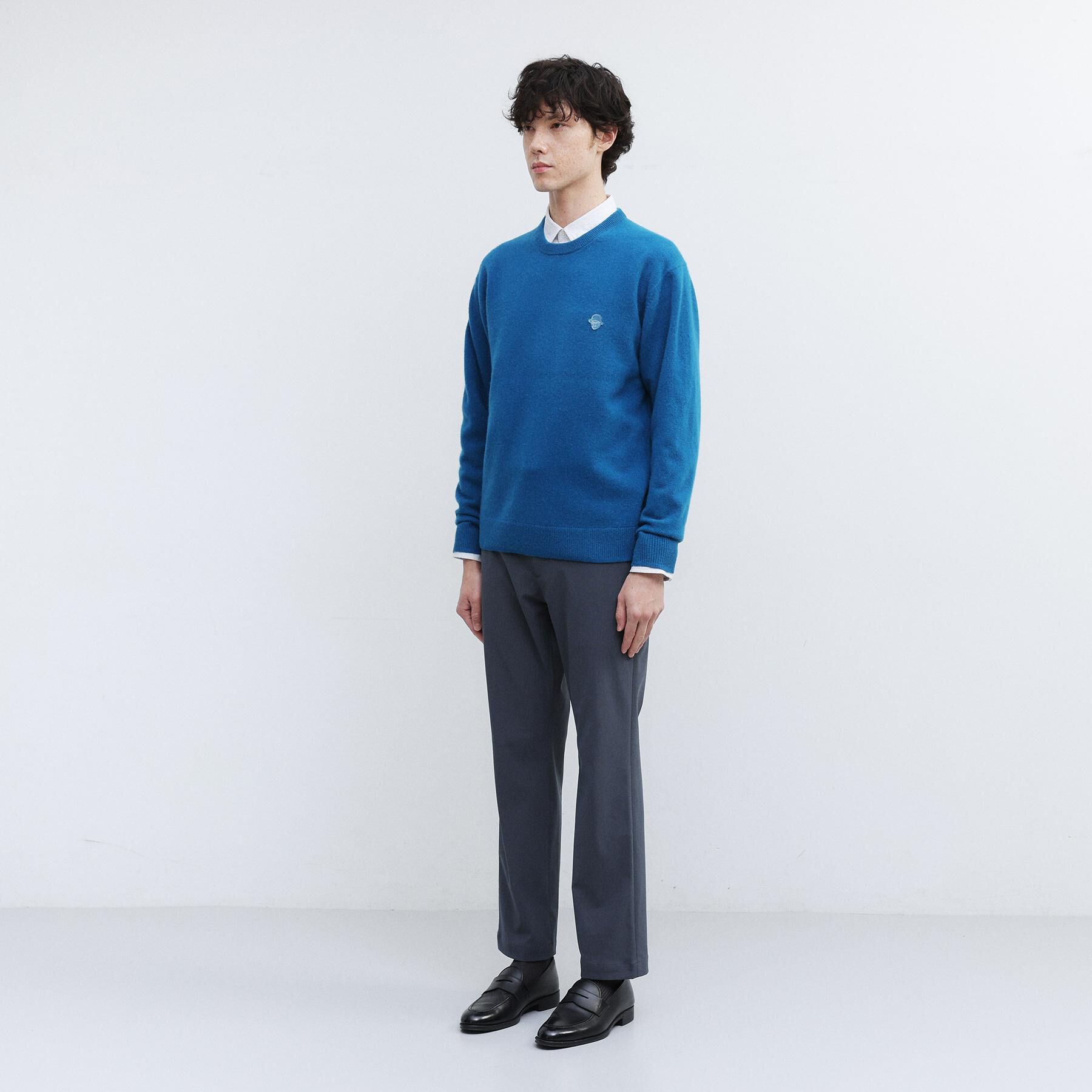 TAKEO KIKUCHI「【Air Palette Knit】ワンポイント カラーニット プルオーバー」|ニット・セーター|
