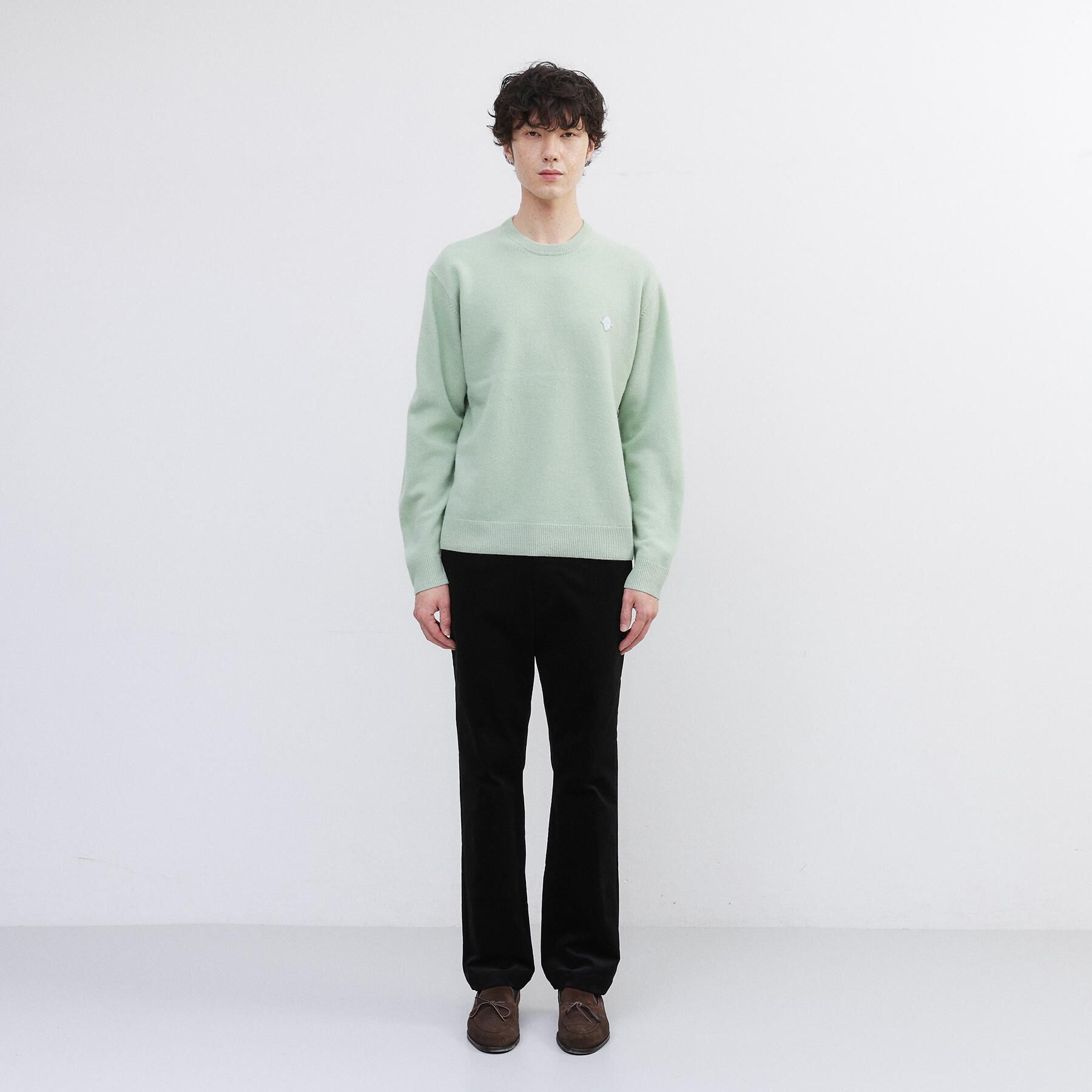 TAKEO KIKUCHI「【Air Palette Knit】ワンポイント カラーニット プルオーバー」|ニット・セーター|