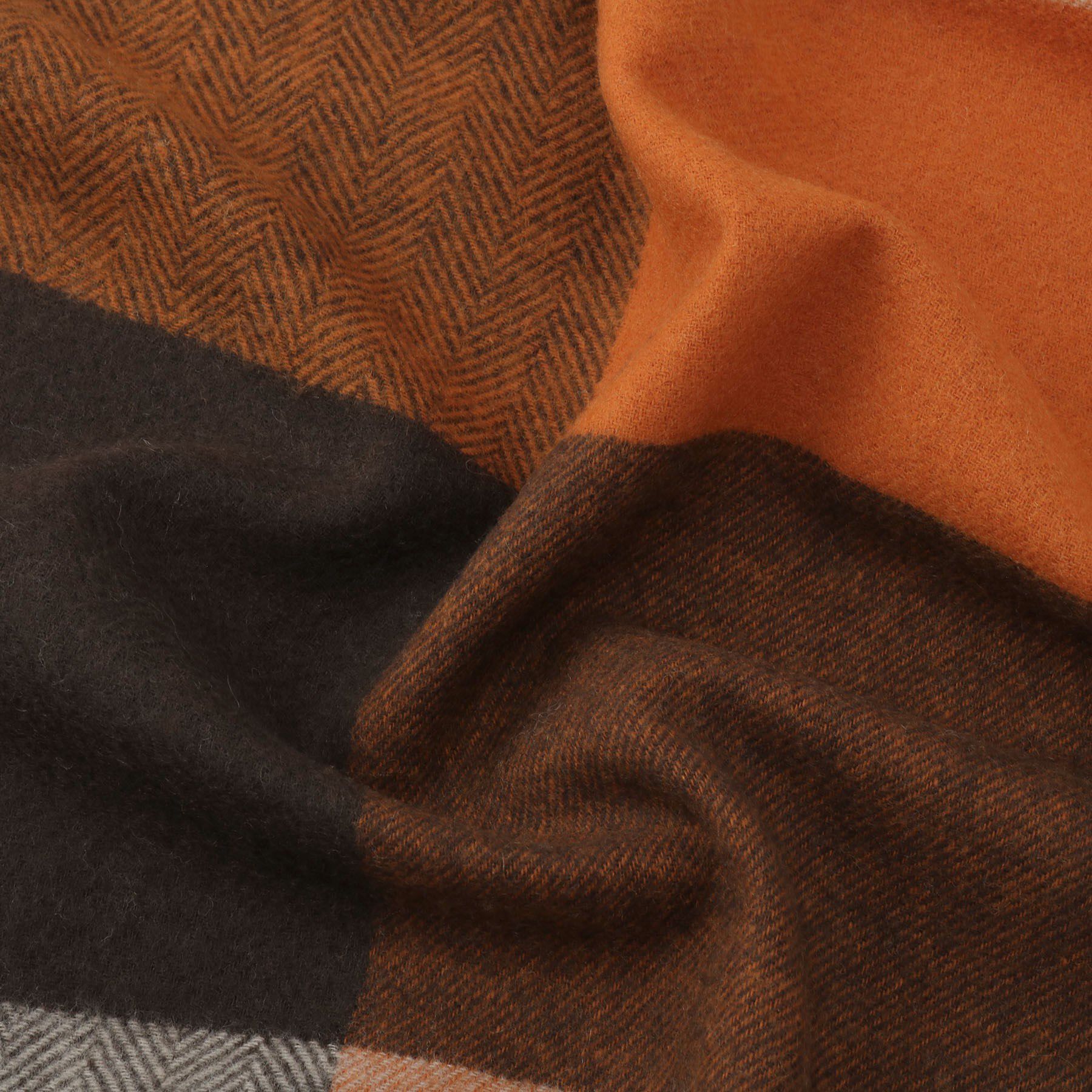 TAKEO KIKUCHI「【洗えるウールカシミヤ】変形ブロックチェックマフラー」|ストール|