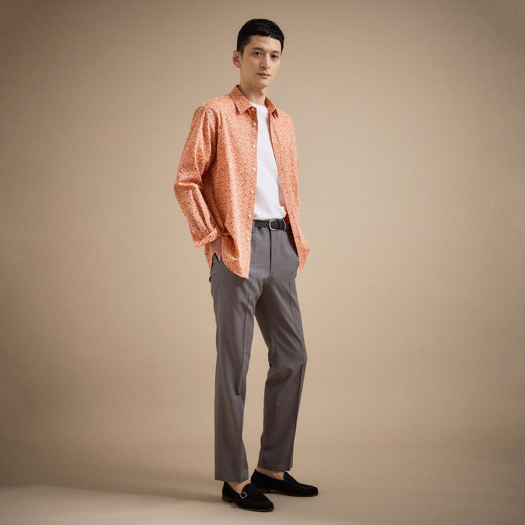 TAKEO KIKUCHI「播州 ドビーストライプ フラワーシャツ」|シャツ・ブラウス|