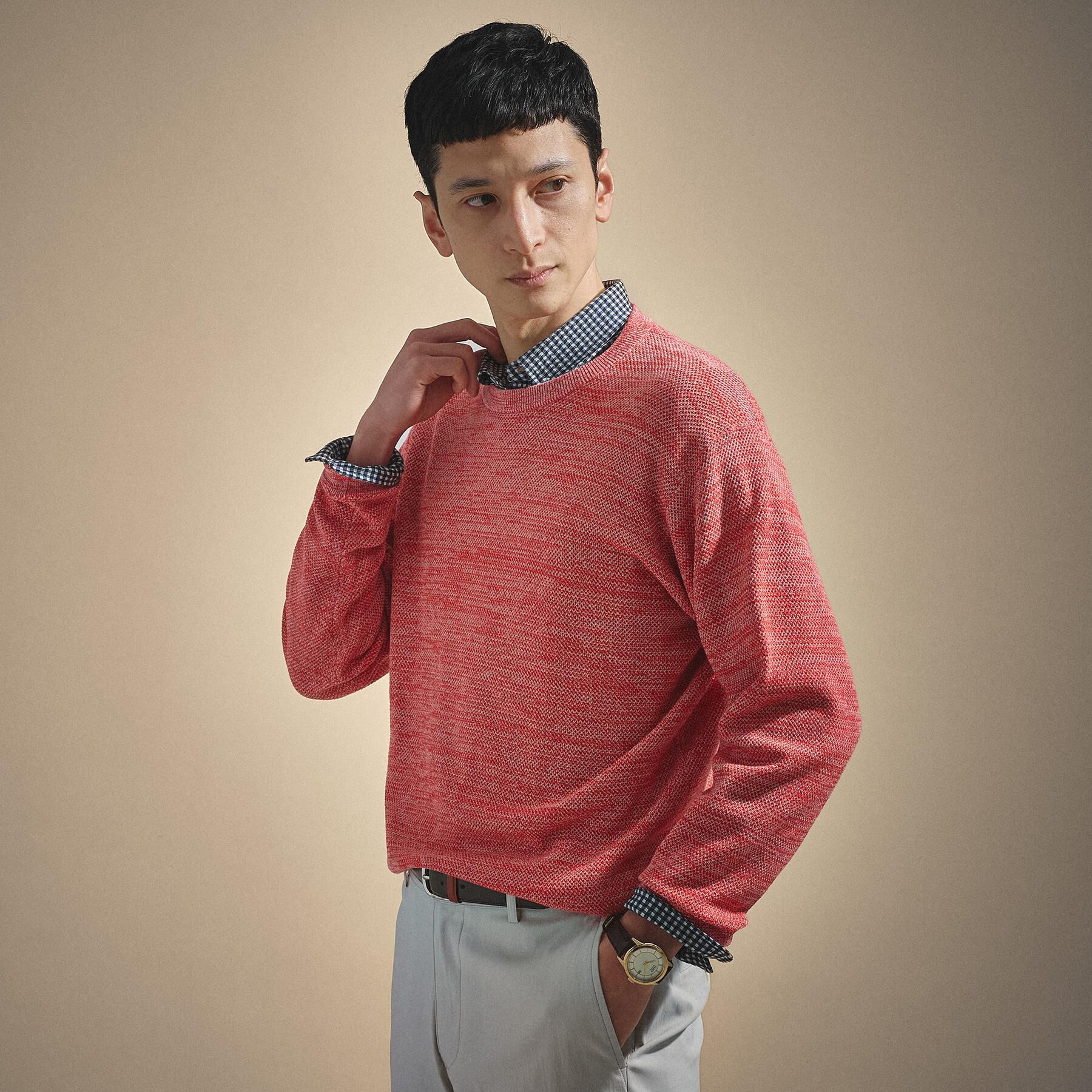 TAKEO KIKUCHI「【洗える】カラースプリングニット」|ニット・セーター|