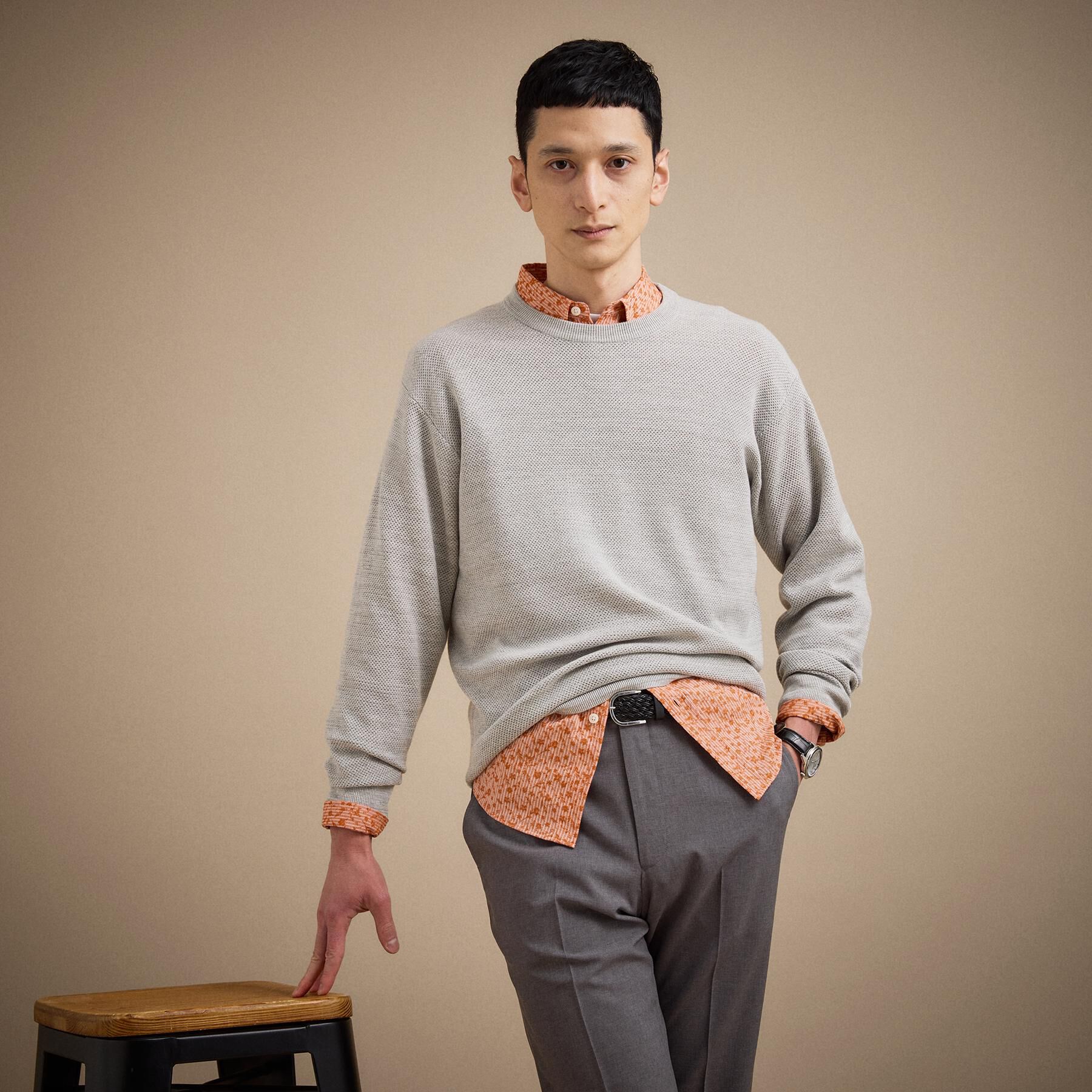 TAKEO KIKUCHI「【洗える】カラースプリングニット」|ニット・セーター|