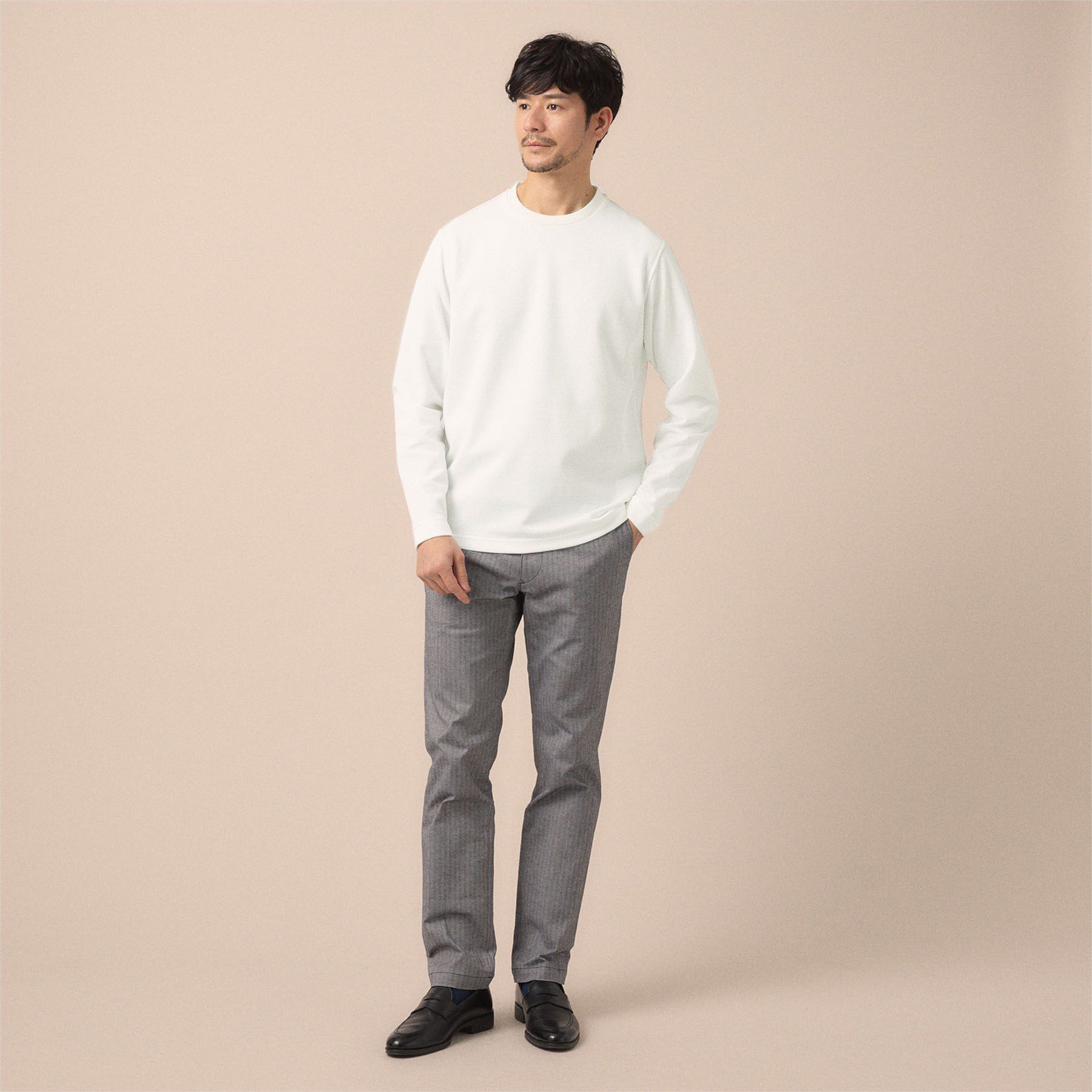 TAKEO KIKUCHI「【尾州ファブリック】ジャカードカットソー」|Tシャツ・カットソー|