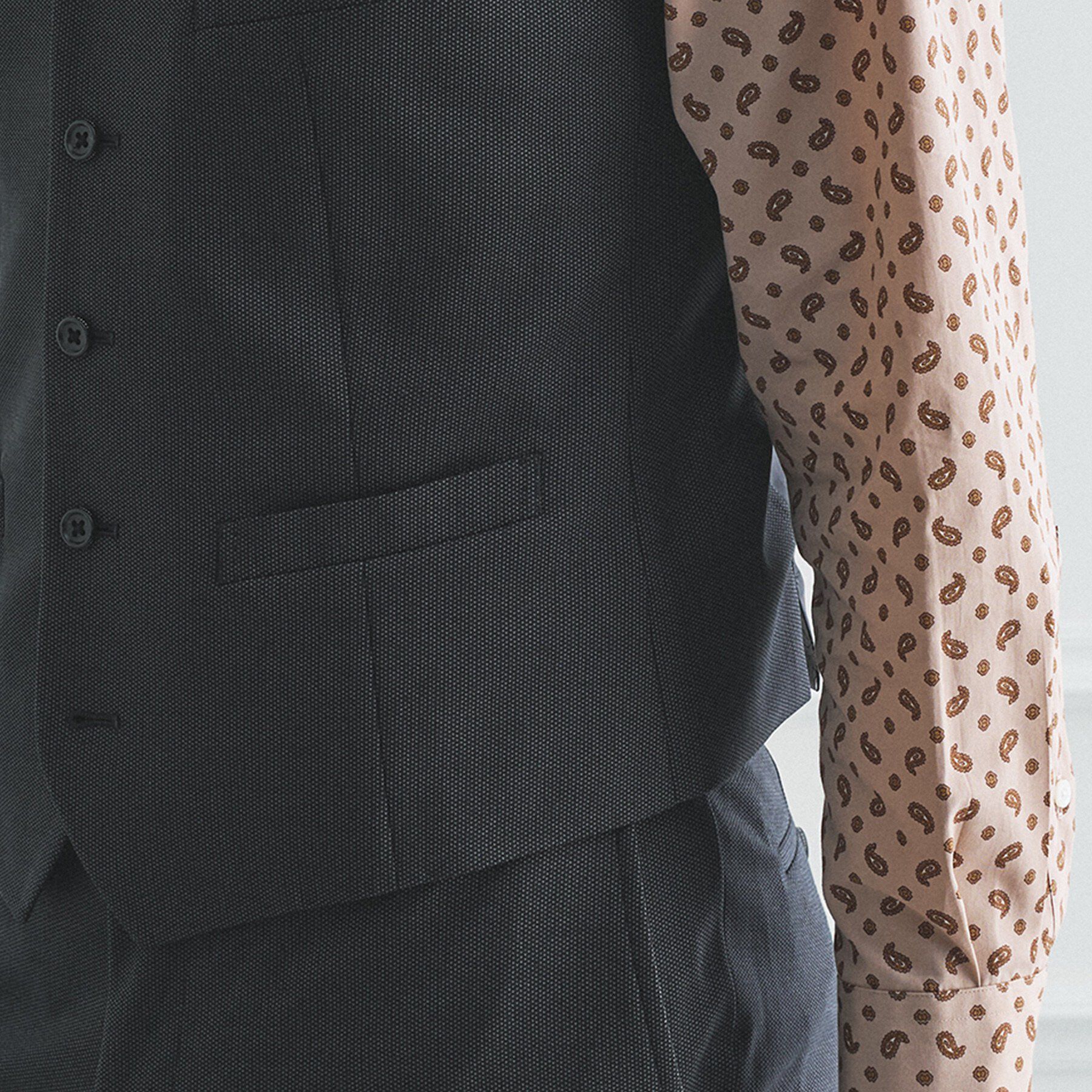 TAKEO KIKUCHI「【BOWLER HAT LABEL】ピンヘッドジャージ べスト」|スーツ|