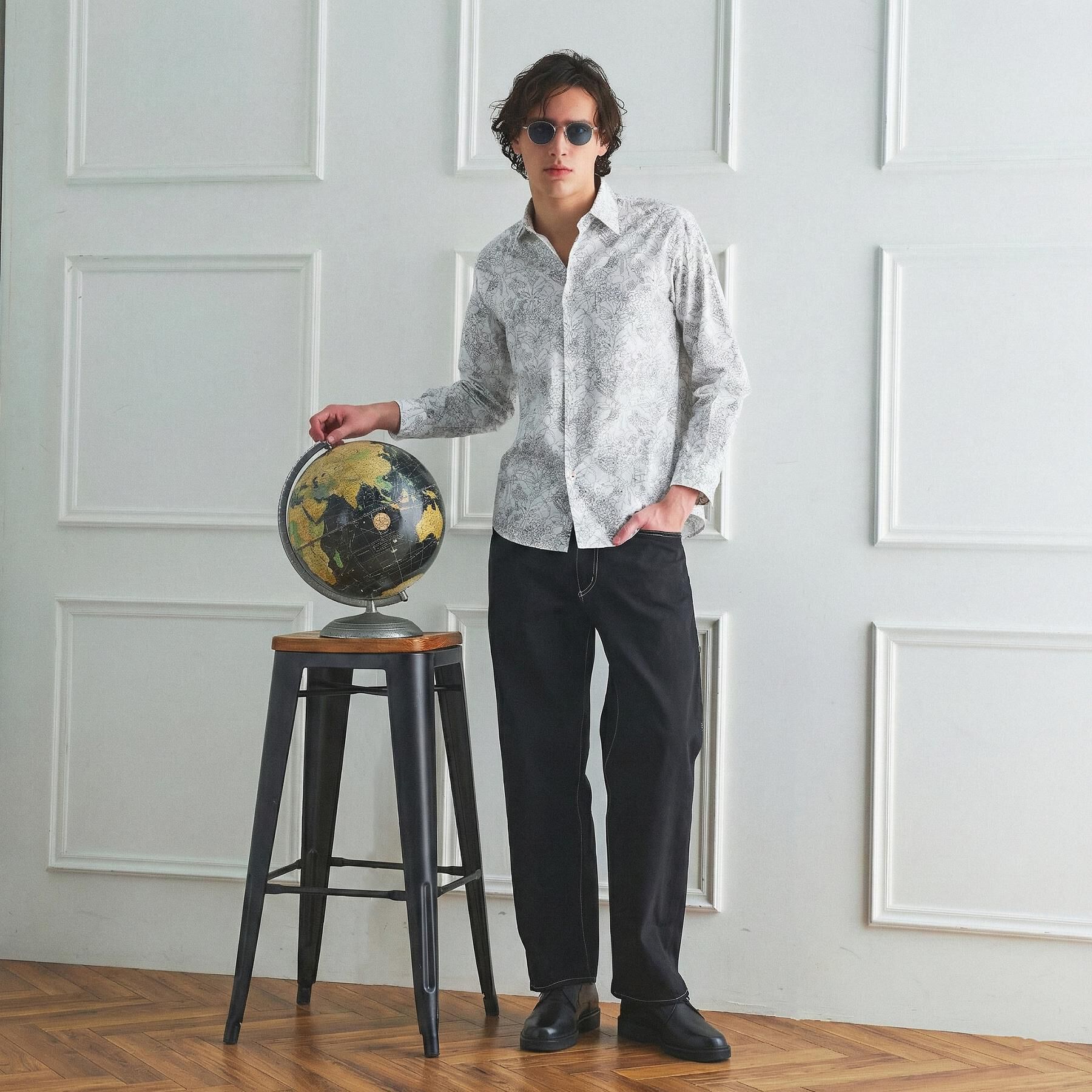 TAKEO KIKUCHI「【BOWLER HAT LABEL】ビリケンプリント 長袖シャツ」|シャツ・ブラウス|