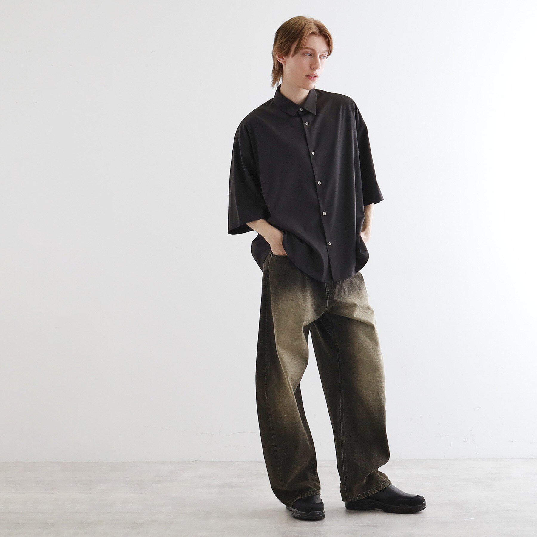 tk.TAKEO KIKUCHI「【WEB限定】無地/花柄アソートドレープ半袖シャツ」|シャツ・ブラウス|