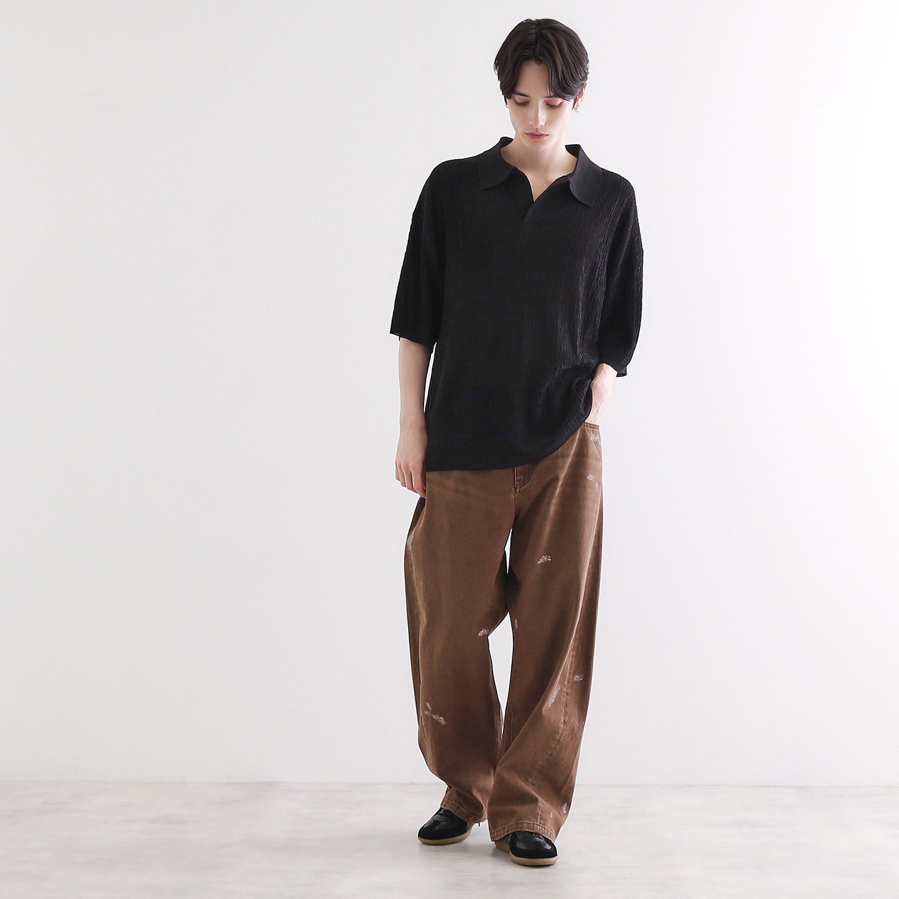 tk.TAKEO KIKUCHI「スキッパーニットポロシャツ」|ポロシャツ|