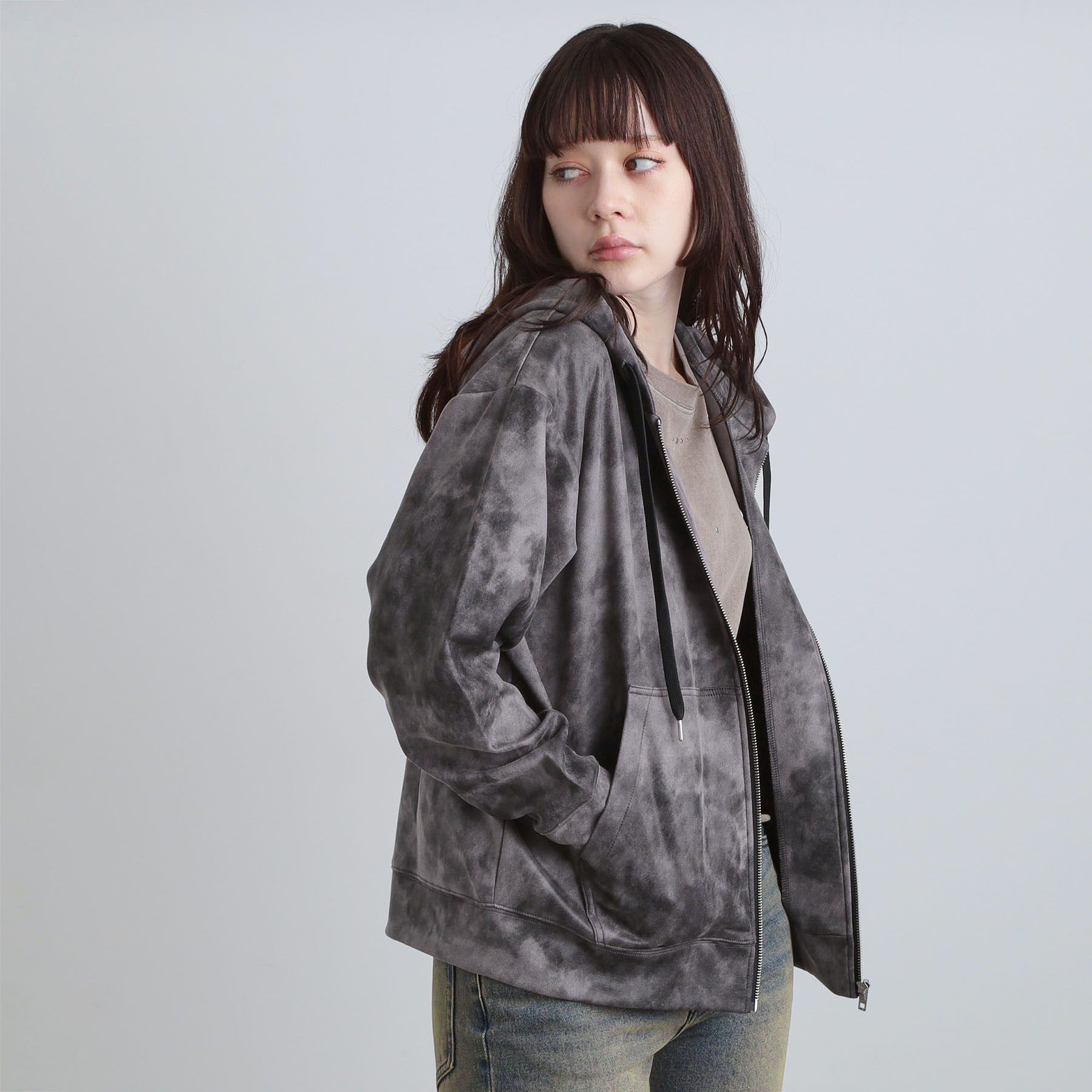 tk.TAKEO KIKUCHI「ヴィンテージライクプリント ジップパーカー」|パーカー|