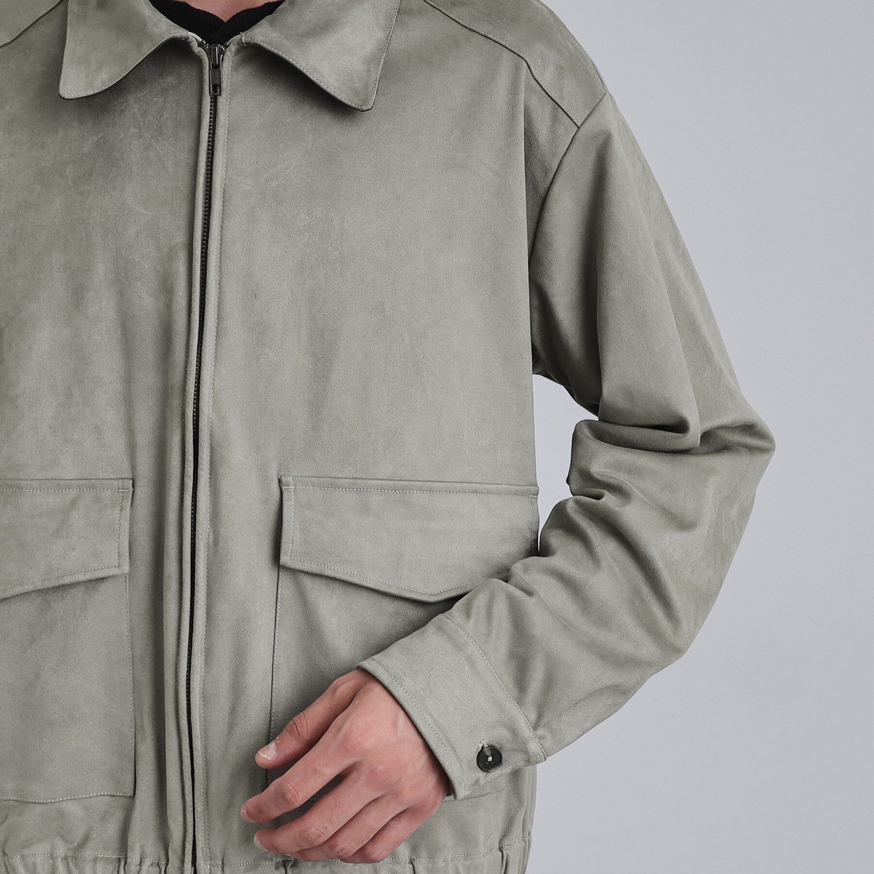 tk.TAKEO KIKUCHI「フェイクスエードシャツアウター」|ブルゾン・スタジャン|