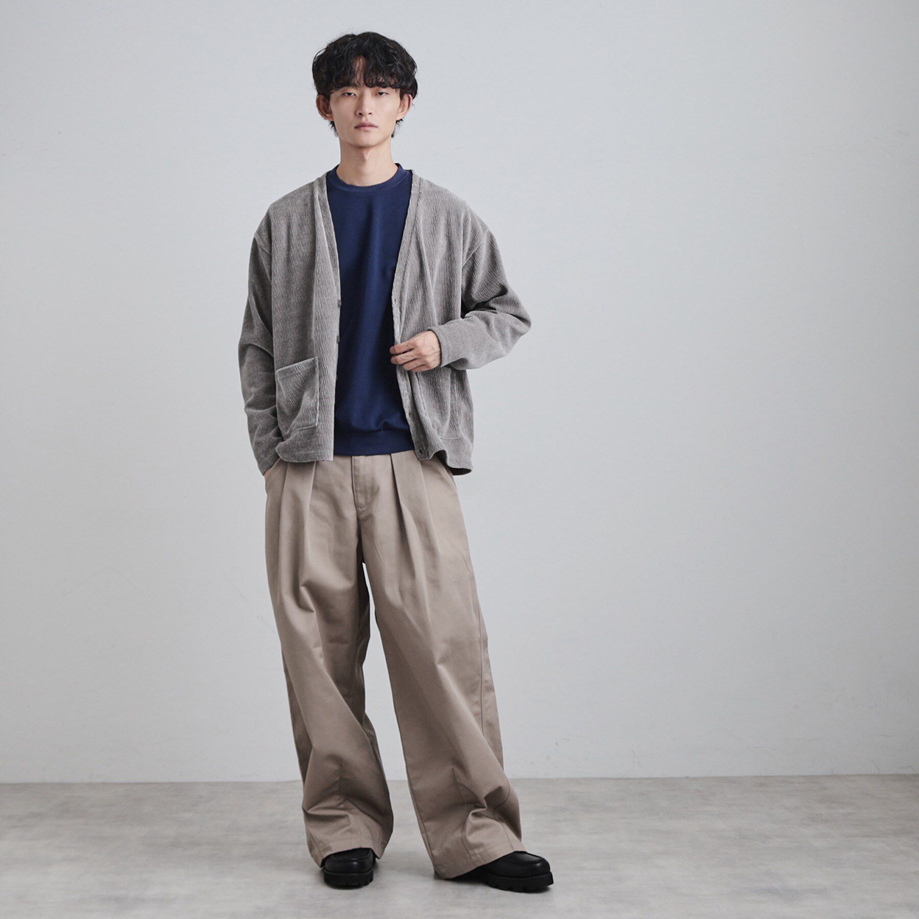 tk.TAKEO KIKUCHI「モールニットソーVカーディガン」|カーディガン|