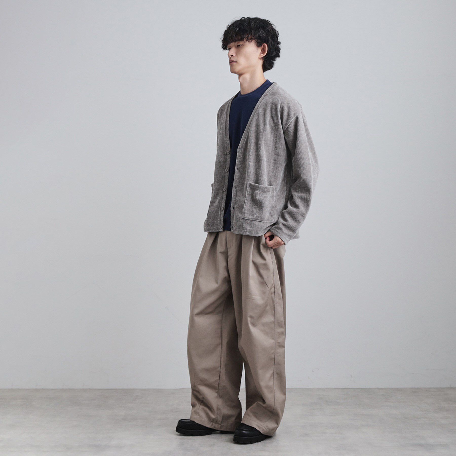 tk.TAKEO KIKUCHI「モールニットソーVカーディガン」|カーディガン|