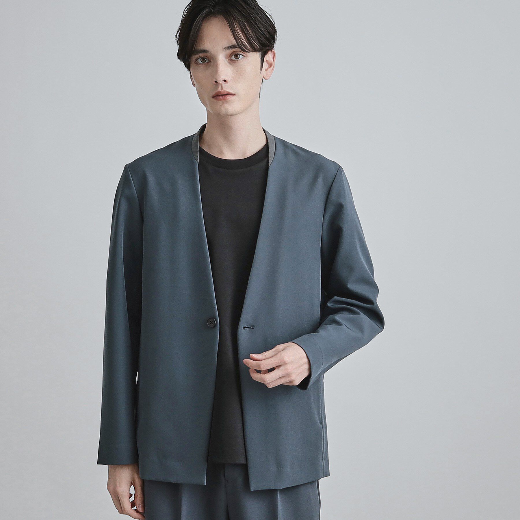 tk.TAKEO KIKUCHI「【セットアップ対応】360度ストレッチノーカラージャケット」|ノーカラージャケット|