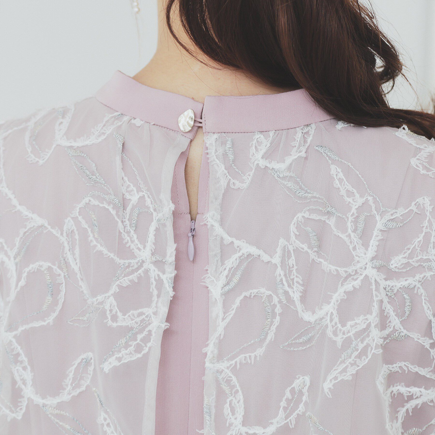 index「フラワーチュールドッキングフレアワンピース【洗濯機洗い可】」|ワンピース|