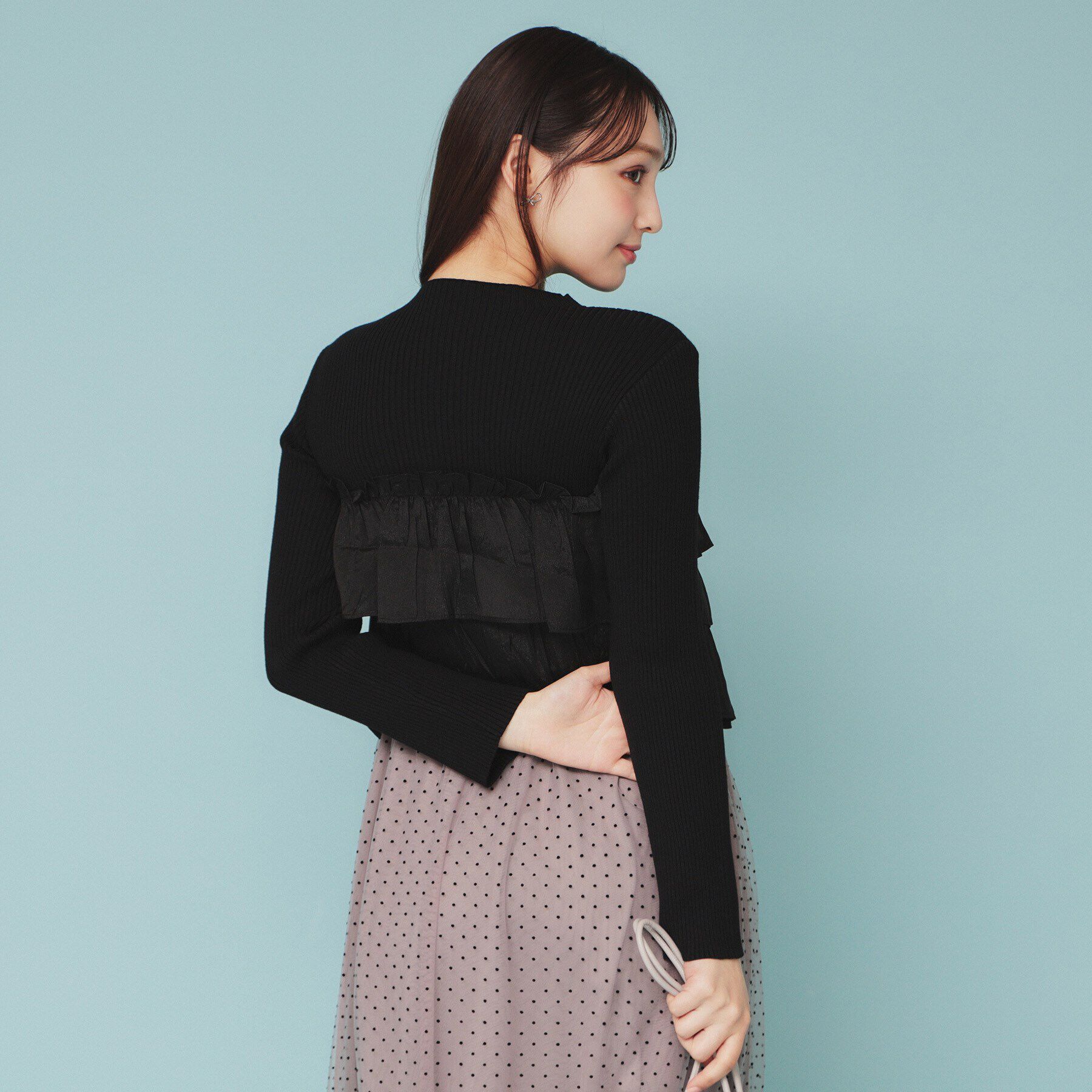 index「《5color》ティアードフリルリブニット【洗濯機洗い可】」|ニット・セーター|