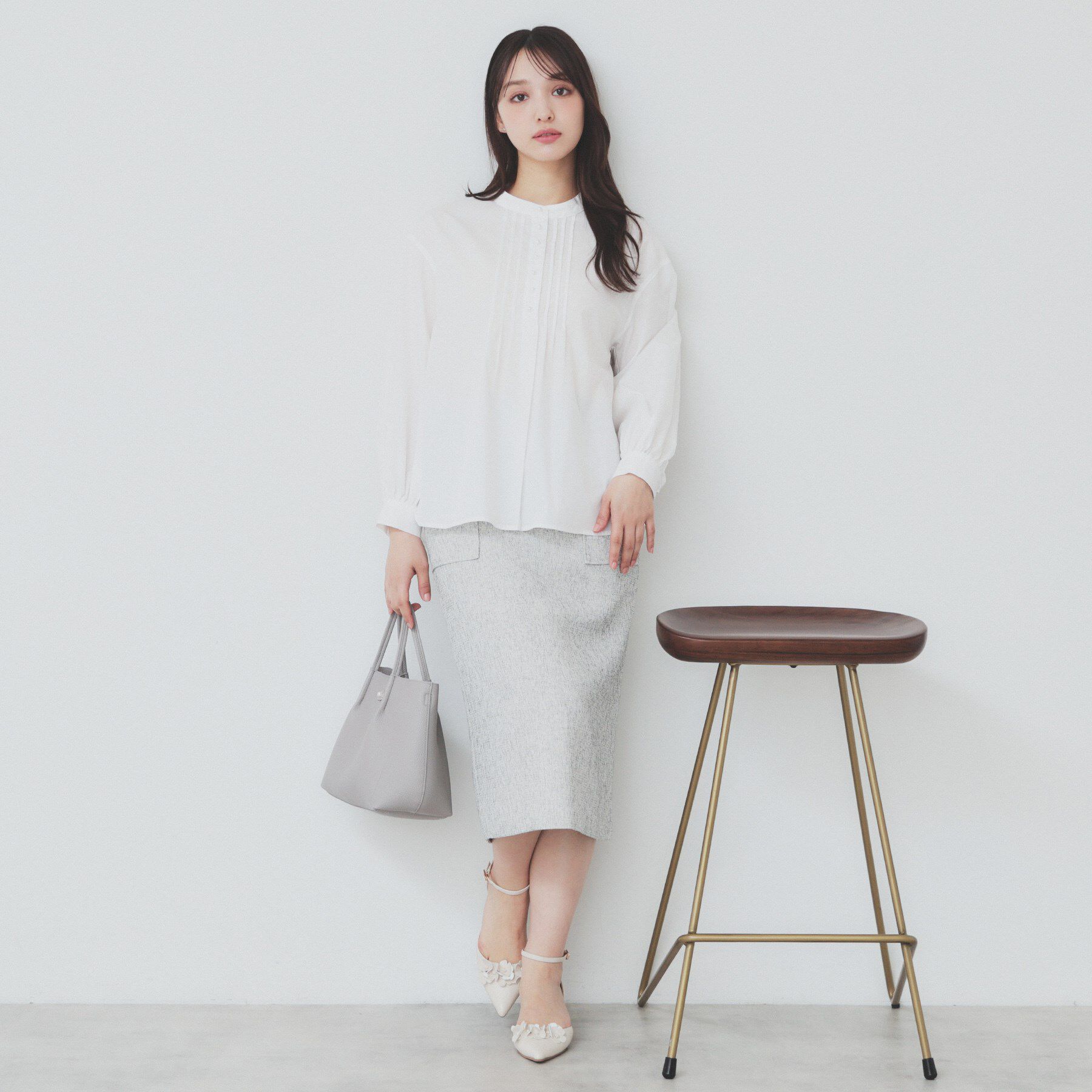 index「《6color》ラメラインバンドカラーシャツ【洗濯機洗い可/イージーアイロン/防シワ】」|シャツ・ブラウス|