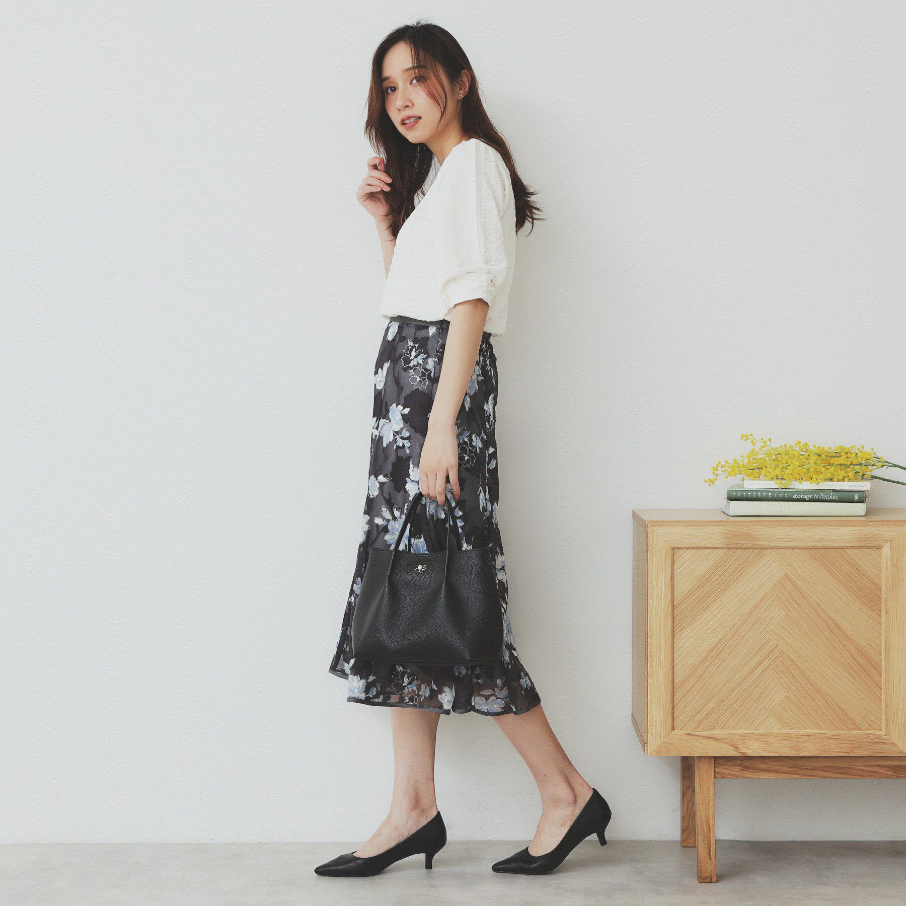 index「シボジャカードタックギャザートップス【洗濯機洗い可】」|Tシャツ・カットソー|