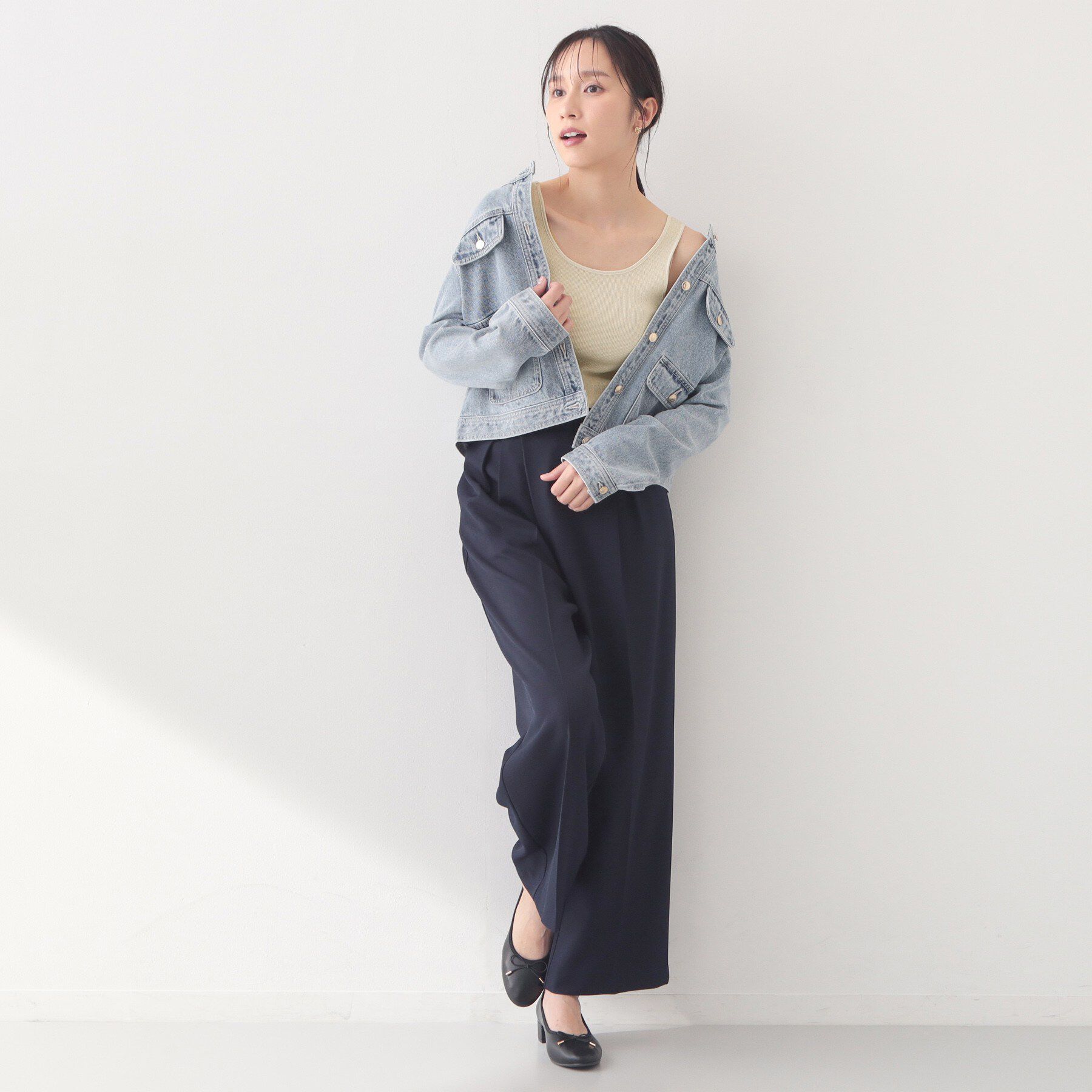 index「前後2WAY サテンパイピングリブタンクトップ【洗濯機洗い可】」|キャミソール|