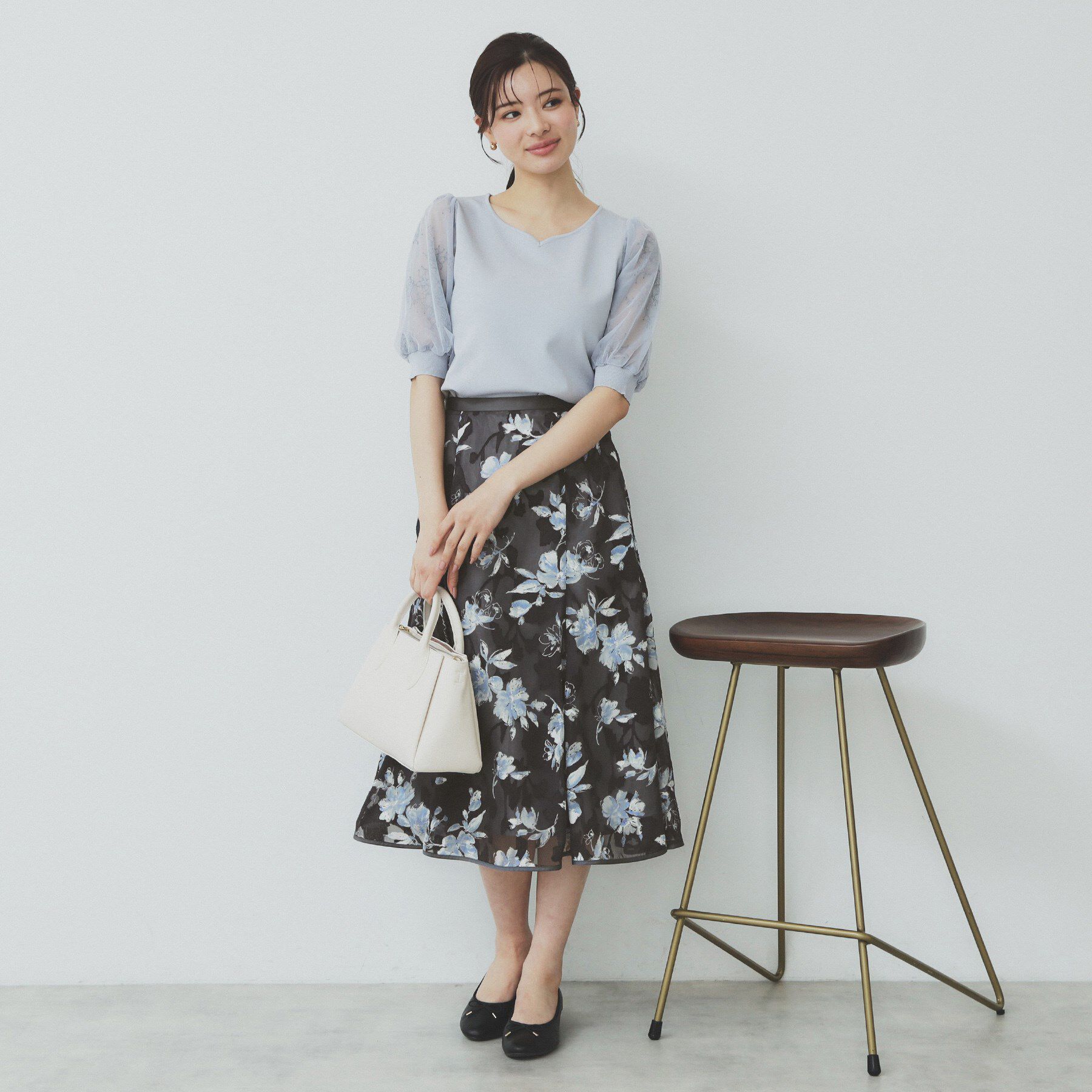 index「花柄マーメイドフレアスカート【洗濯機洗い可】」|スカート|