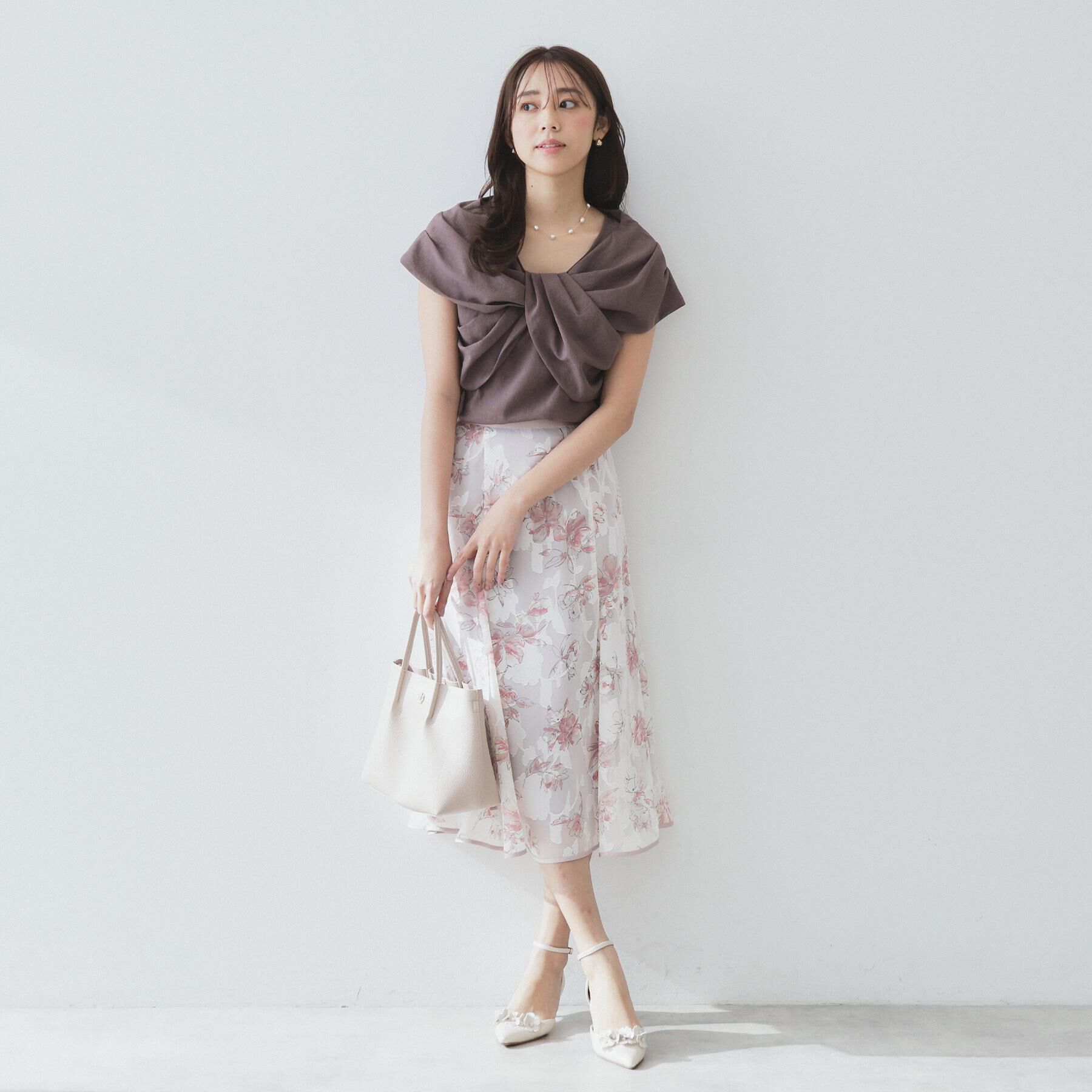 index「ビッグリボンショールブラウス【洗濯機洗い可/吸水速乾/防シワ/抗ピル/イージーアイロン】」|シャツ・ブラウス|